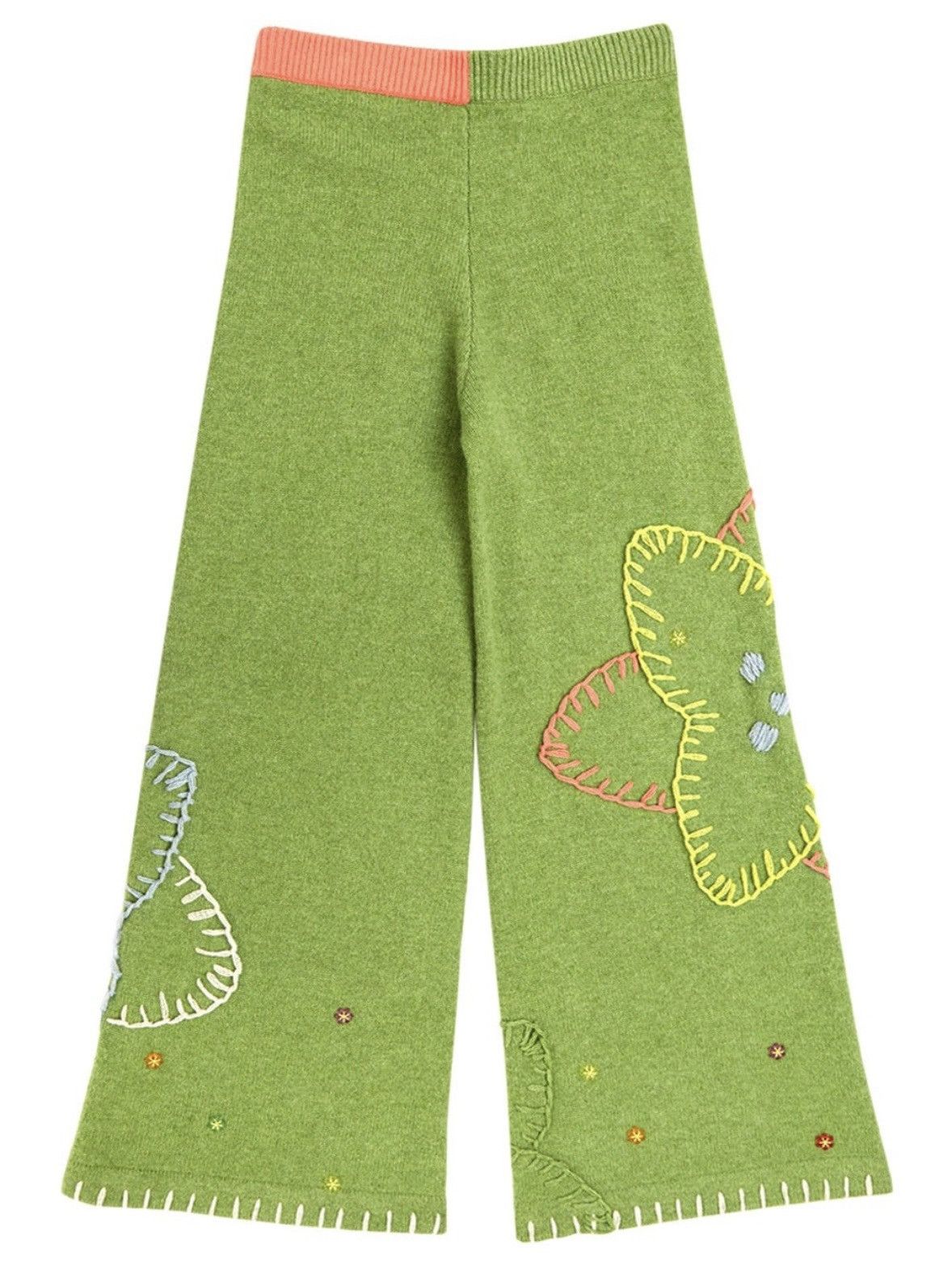 Yan Yan Knits YanYan Sunblock Colorblock Lambswool Wide Leg Pants NWOT Size 27" / US 4 / IT 40 - 4 Thumbnail