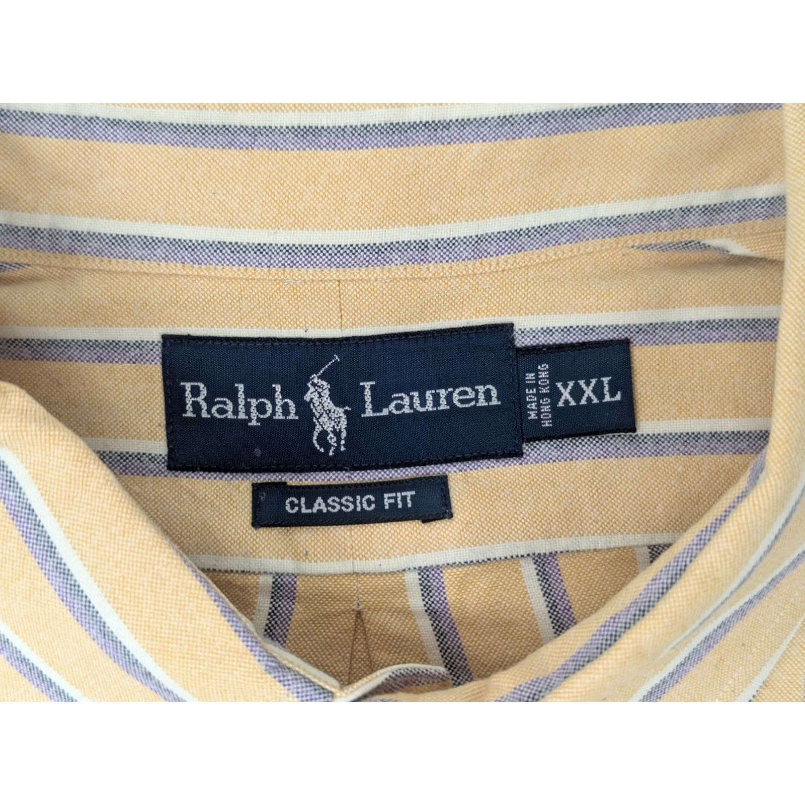 Ralph Lauren Ralph Lauren Polo Shirt Men 2XL Classic Striped Pastel Yellow Blue White Button-Up Size US XXL / EU 58 / 5 - 3 Thumbnail