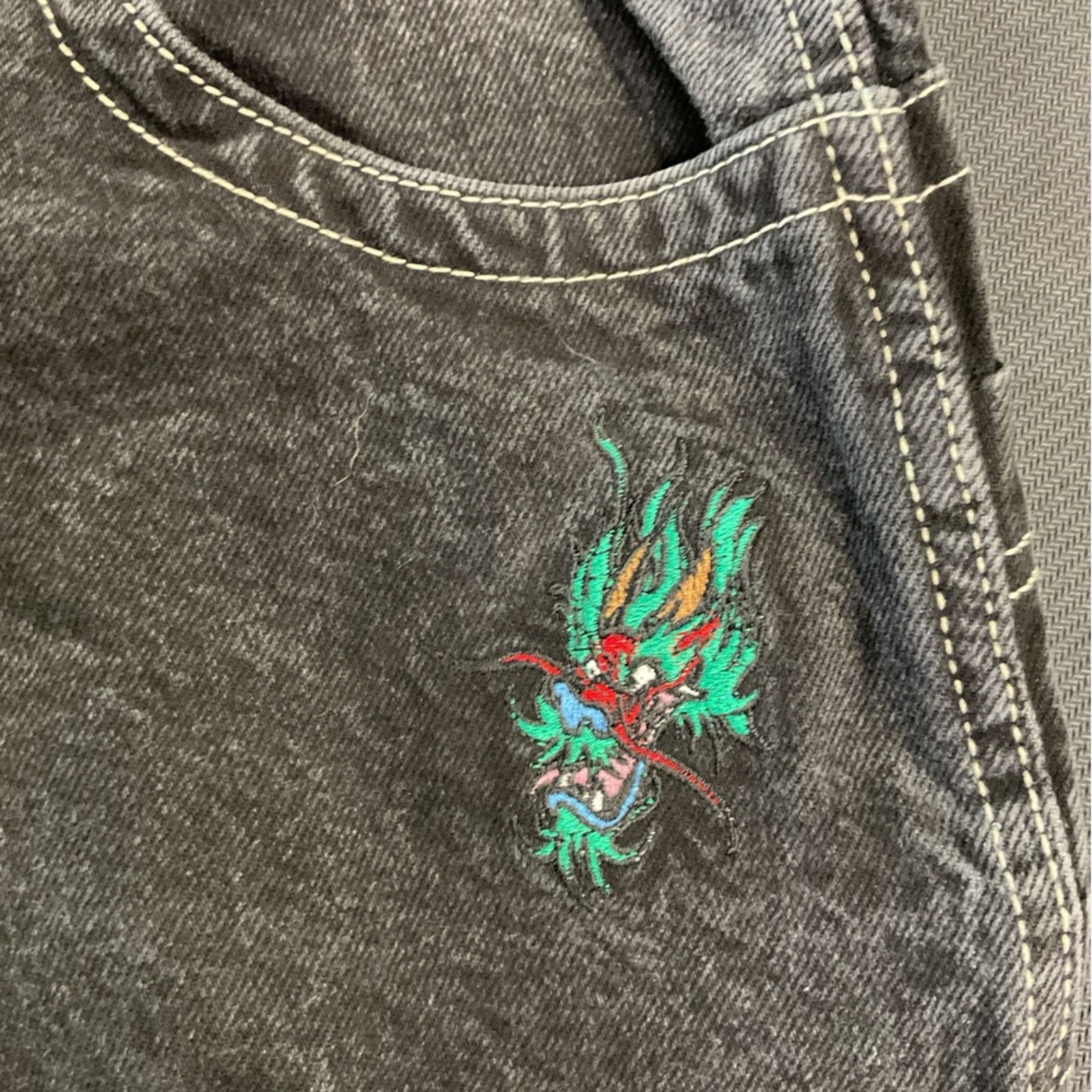 JNCO JNCO Dragon Embroidered Double pocket Denim jeans Size US 28 / EU 44 - 7 Thumbnail