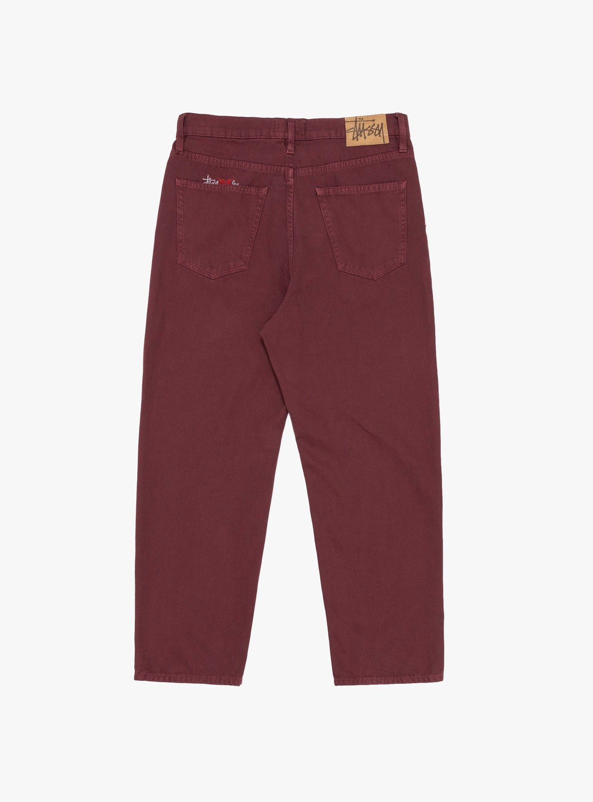 Stussy Big Ol’ Jeans Wine Washed Canvas Size US 29 - 1 Thumbnail