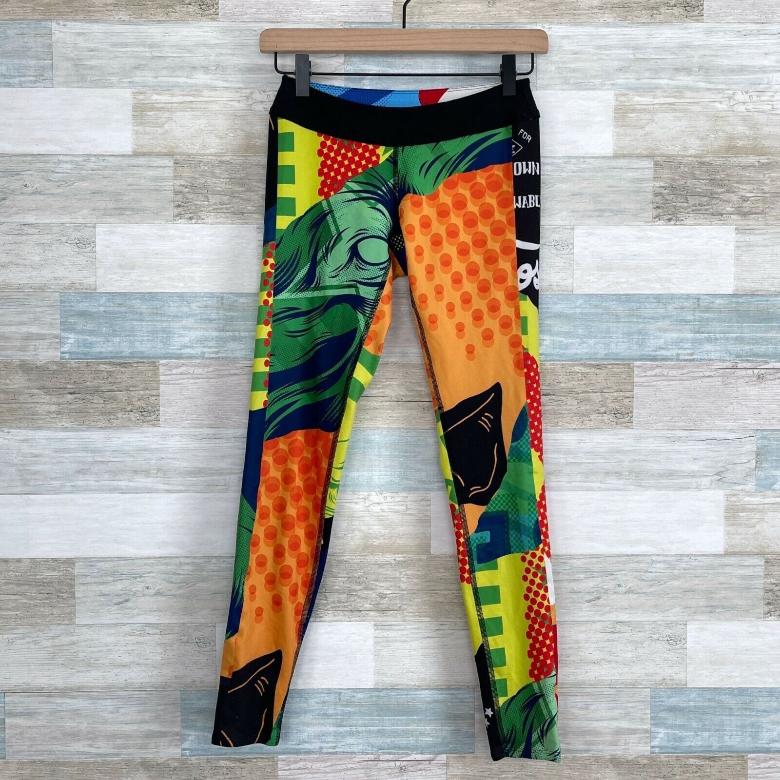 Reebok Reebok CrossFit Colorful Graphic Leggings Orange Womens XS Size 25" / US 0 / IT 36 - 1 Thumbnail