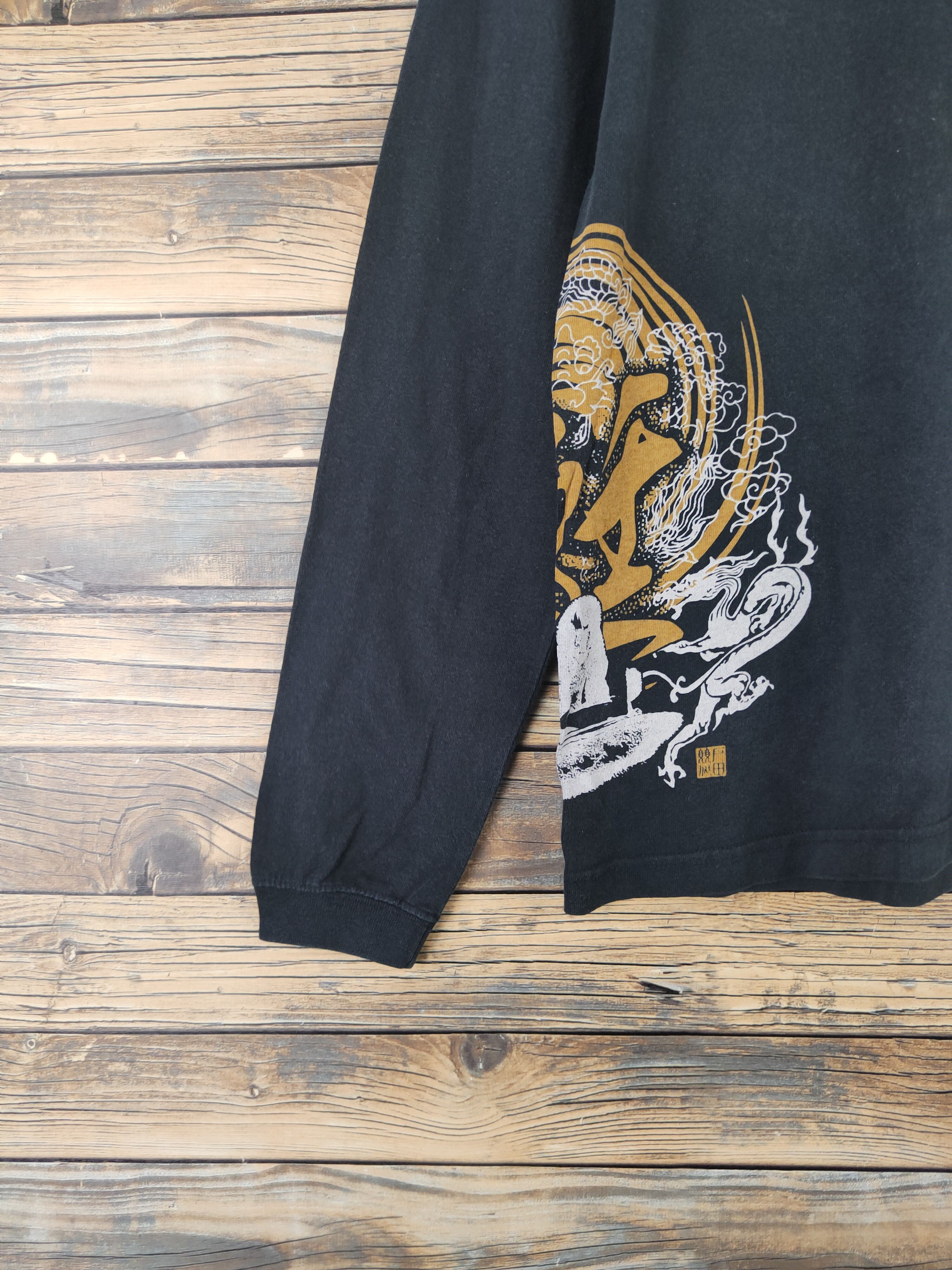Japanese Brand DL Jellan Japan Black Long Sleeve T-shirts #1721 Size US M / EU 48-50 / 2 - 5 Thumbnail