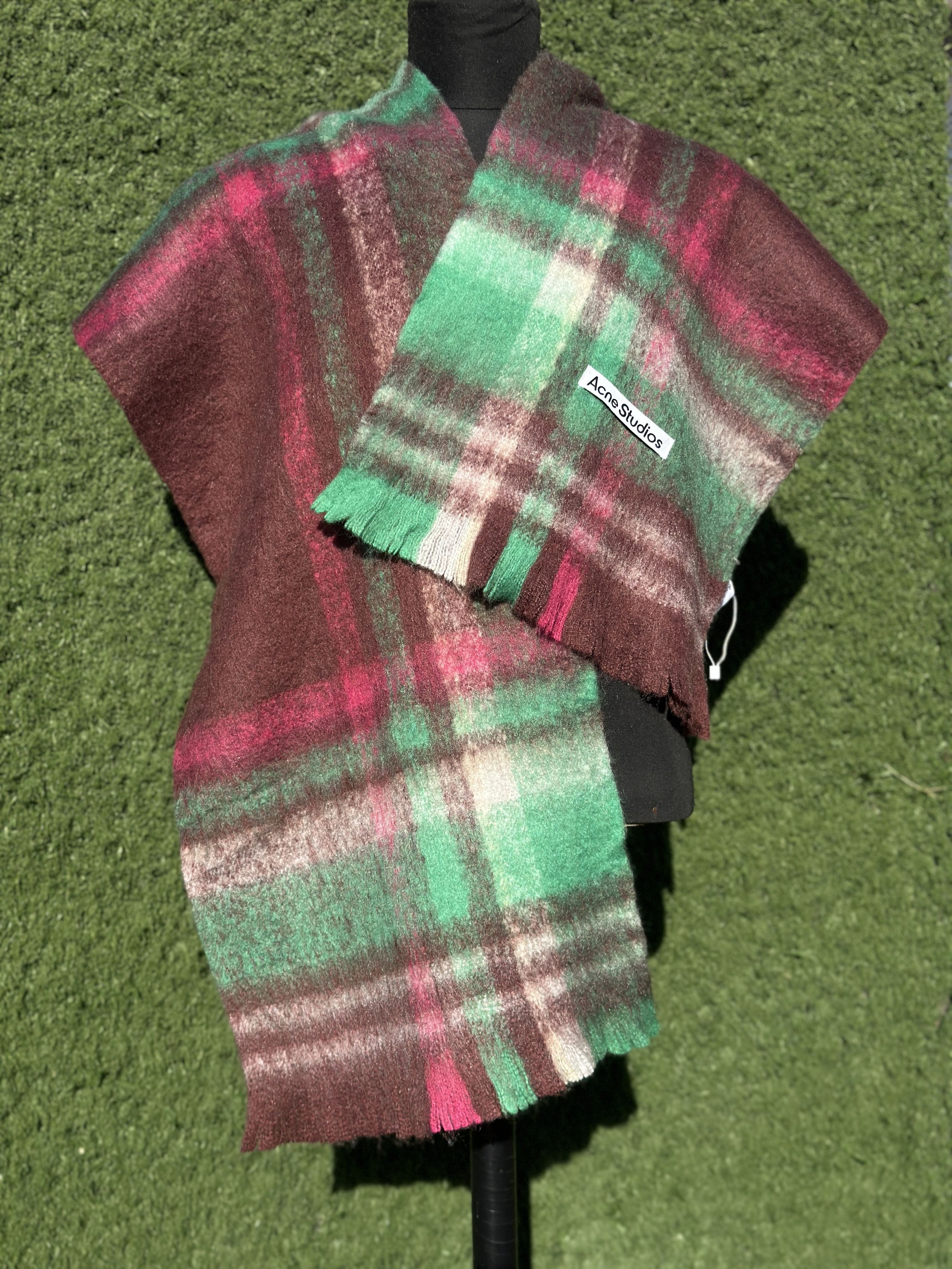 Acne Studios Acne Studios Mohair Alpaca Wool Plaid Scarf 210x35cm Size ONE SIZE - 9 Thumbnail