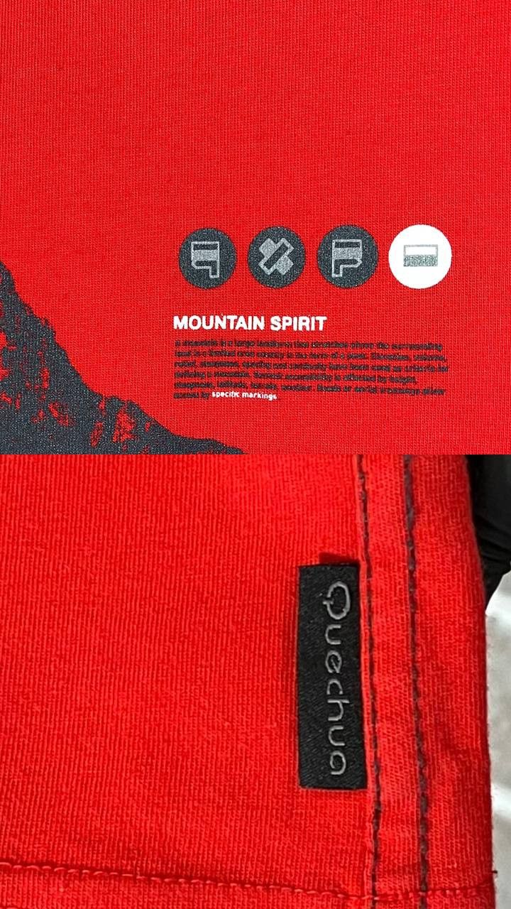 Other Quechua red short sleeve t-shirt mountain spirit Size US L / EU 52-54 / 3 - 2 Thumbnail