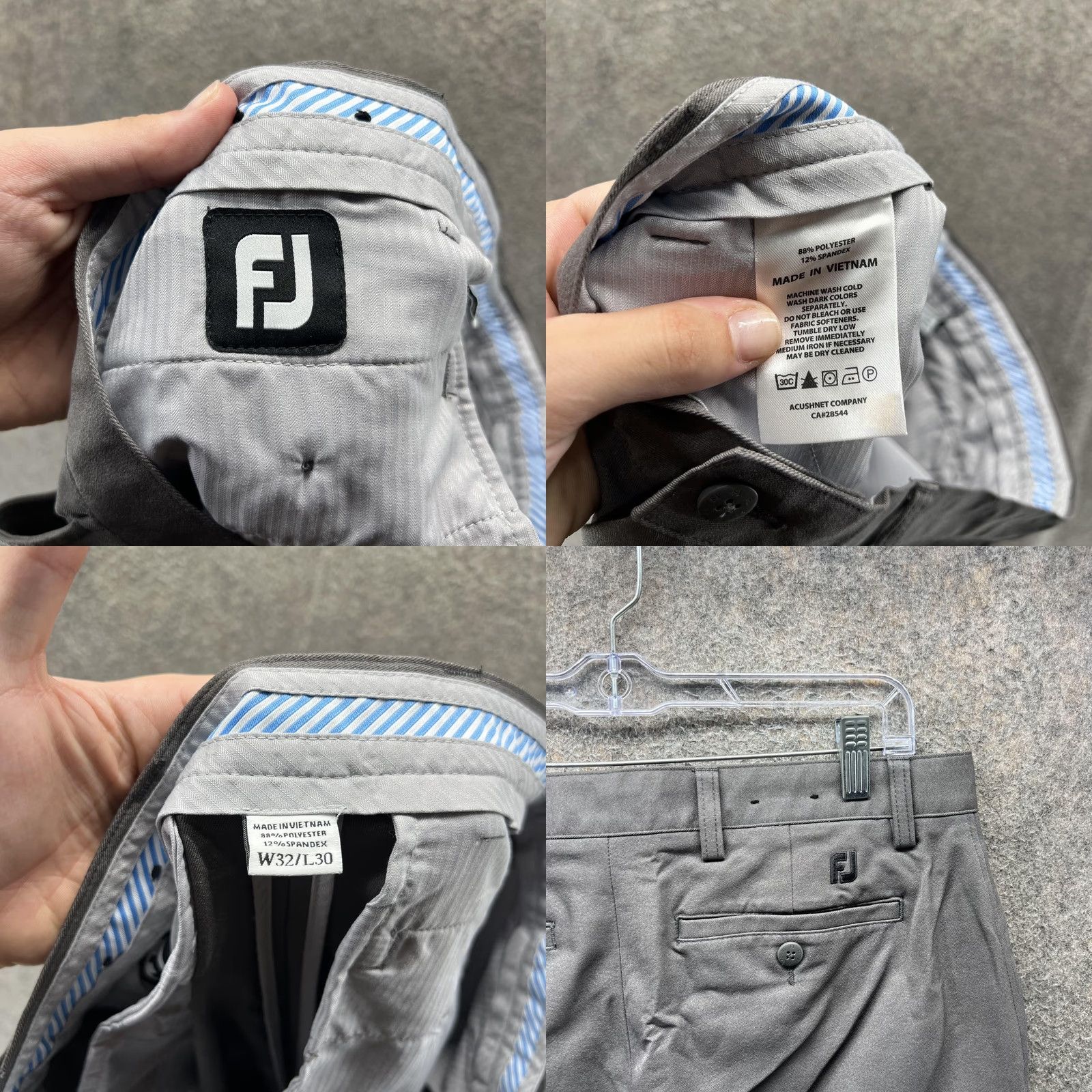 Footjoy FootJoy Pants Mens 32x30 Gray Performance Stretch Golf Trousers Flat Front Size US 32 / EU 48 - 8 Thumbnail