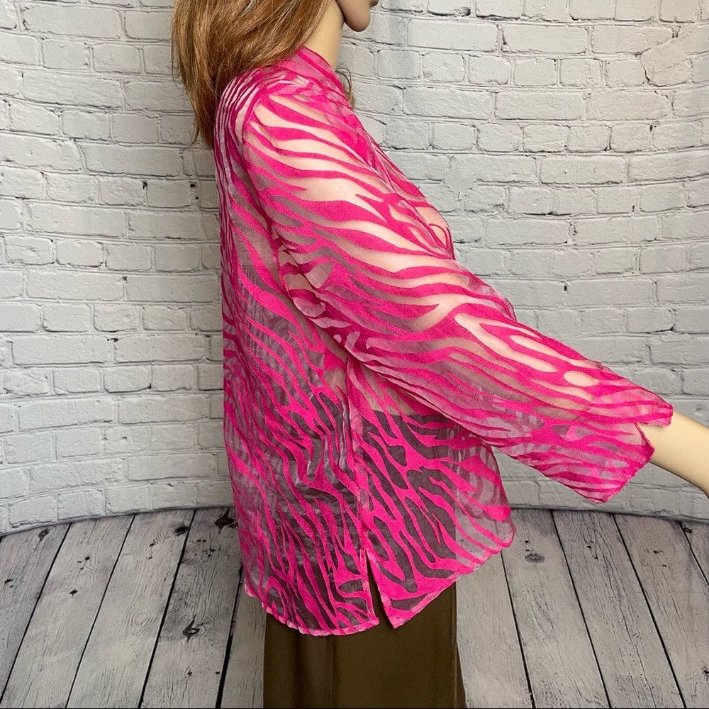 Other Studio Works Pink Stripes Rayon Blouse Size S Size S / US 4 / IT 40 - 3 Thumbnail