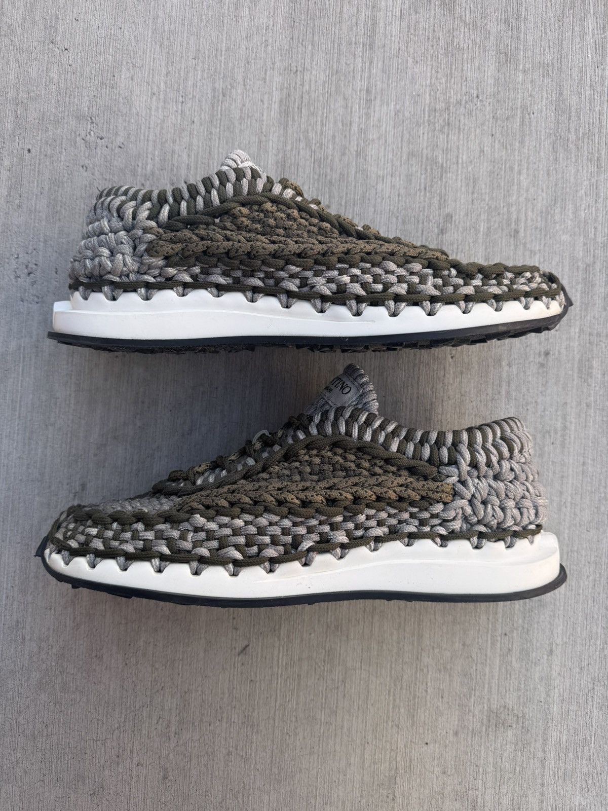 Valentino Valentino Garavani Crochet Sneaker Brown Green US 11 EU 44 Size US 11 / EU 44 - 1 Thumbnail