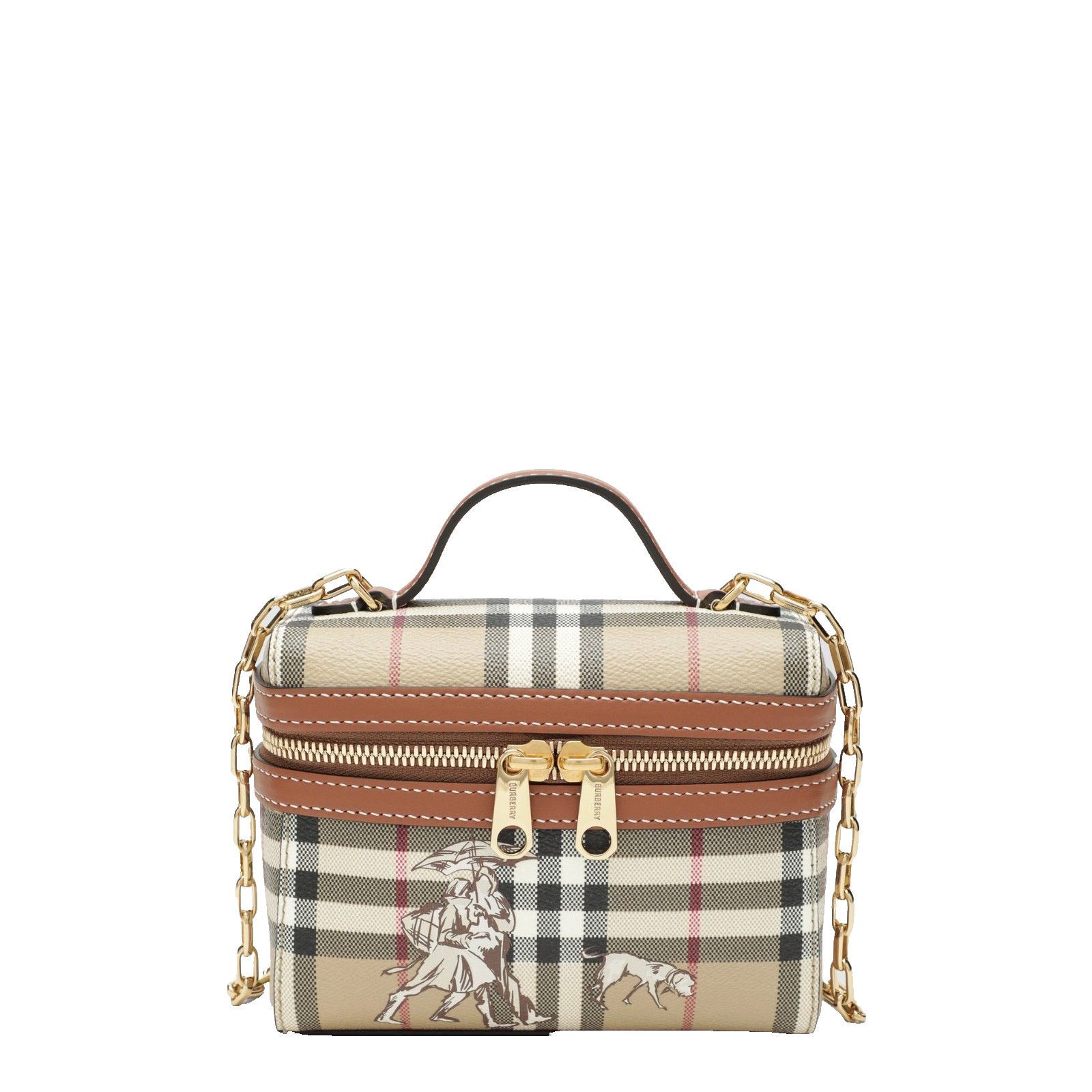 Burberry BURBERRY Check Mates Mini Archive Beige Vanity Bag New & Aut Size ONE SIZE - 1 Thumbnail