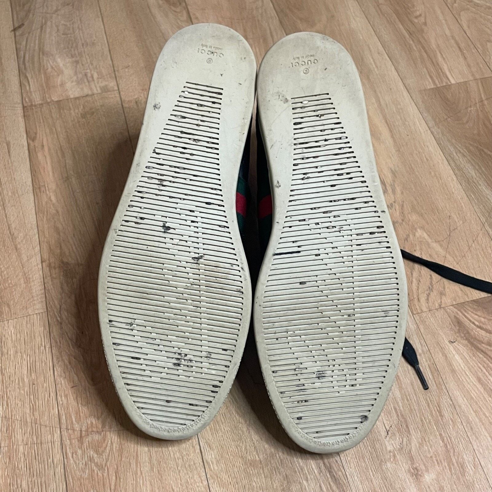Gucci GUCCI Sneakers GG Web Dapper Black Leather High Top Monogram Size US 12 / EU 45 - 15 Thumbnail