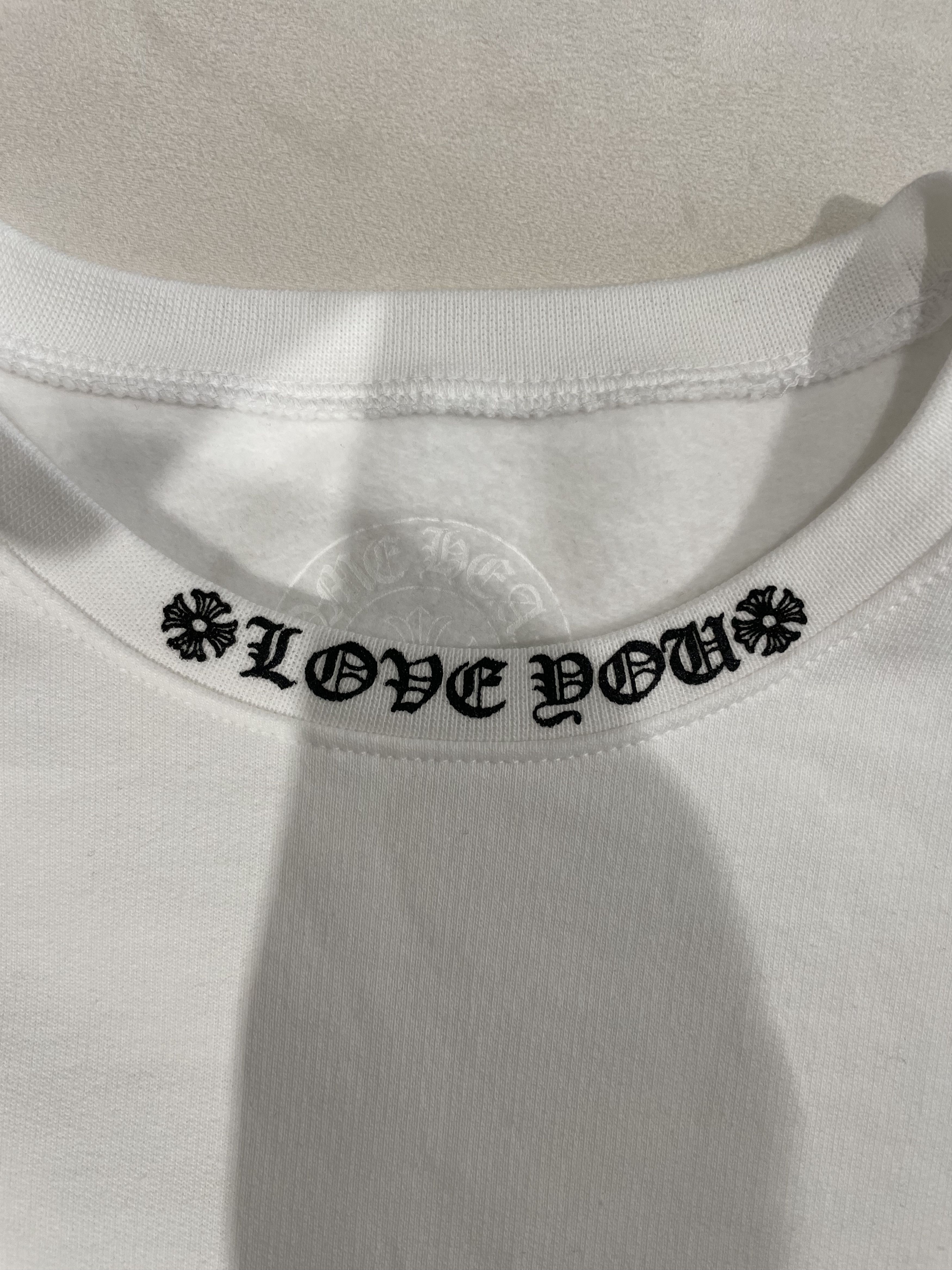 Chrome Hearts Chrome Hearts LOVE YOU Letter White Sweatshirt Size US M / EU 48-50 / 2 - 4 Thumbnail