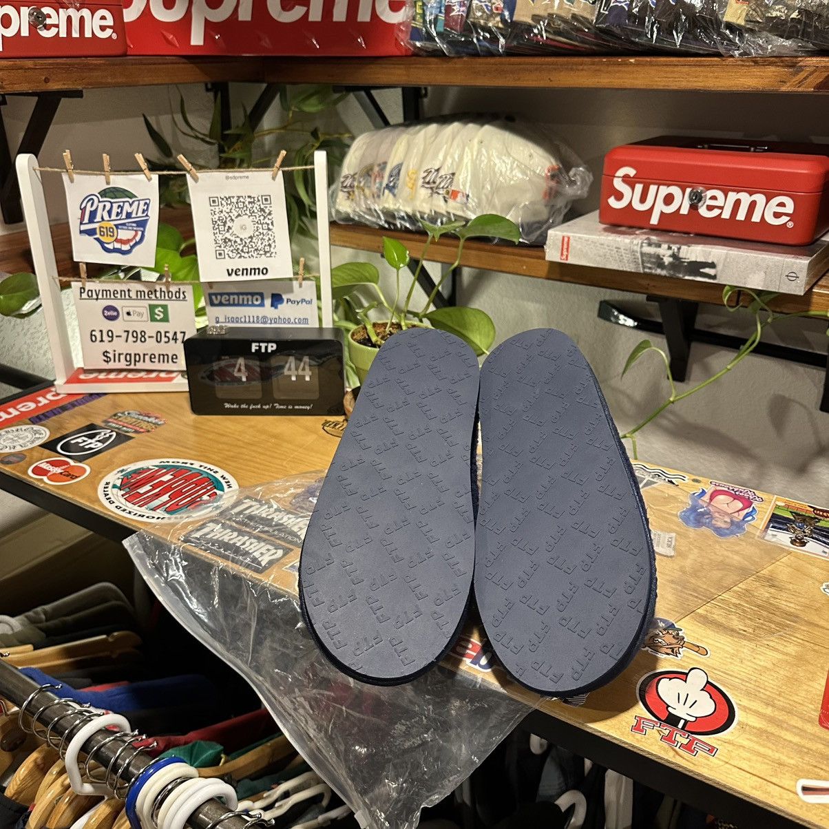 Fuck The Population Ftp bear slippers (navy) 11m Size US 11 / EU 44 - 6 Thumbnail