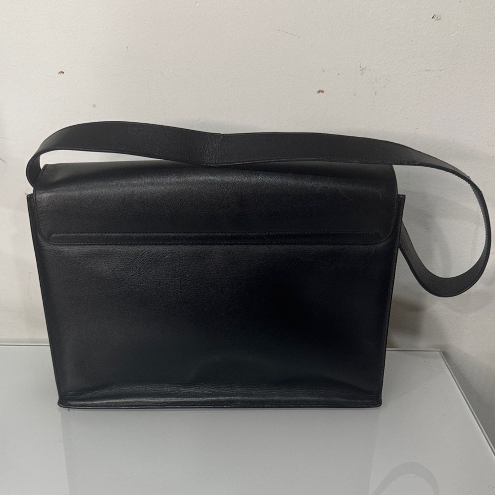 Gucci Gucci Vintage Square G Black Leather Shoulder Bag Size ONE SIZE - 4 Thumbnail