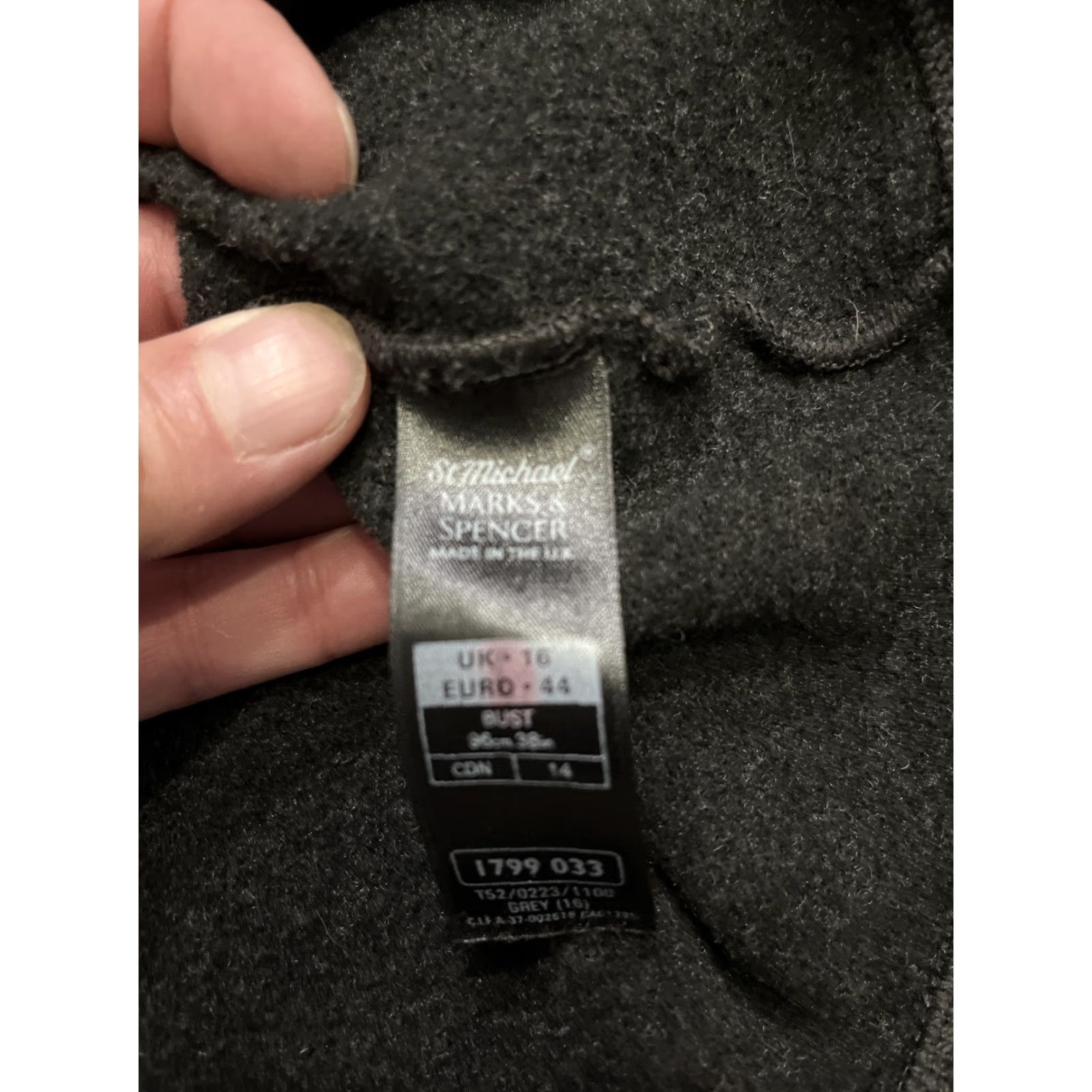 Marks & Spencer VINTAGE ST MICHAEL M&S Hoodie Full Zip Grey Marl Size 16 Womens Size XXL / US 16-18 / IT 52-54 - 7 Thumbnail