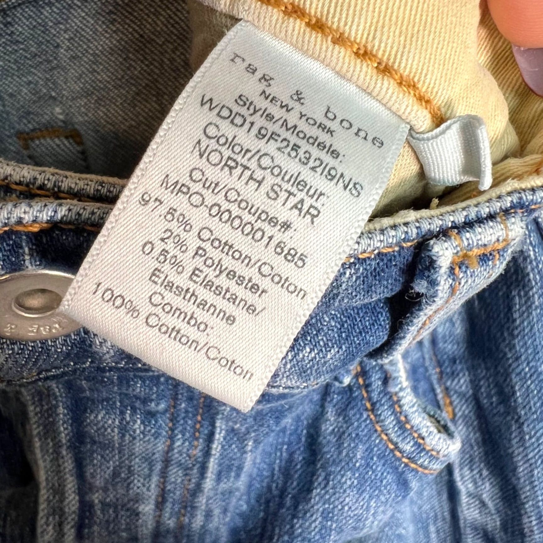 Rag & Bone VINTAGE Rag & Bone Womens Size 24 Rosa Mid-Rise Boyfriend Jeans Distressed Denim Blue Size 42" / US 20 - 6 Thumbnail