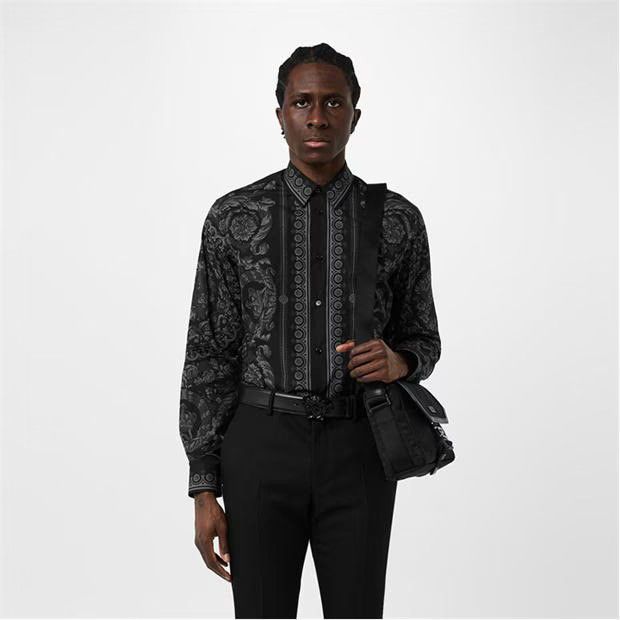 Versace o1g2r1mq0824 Cotton Barocco Shirts in Black Size US M / EU 48-50 / 2 - 3 Thumbnail