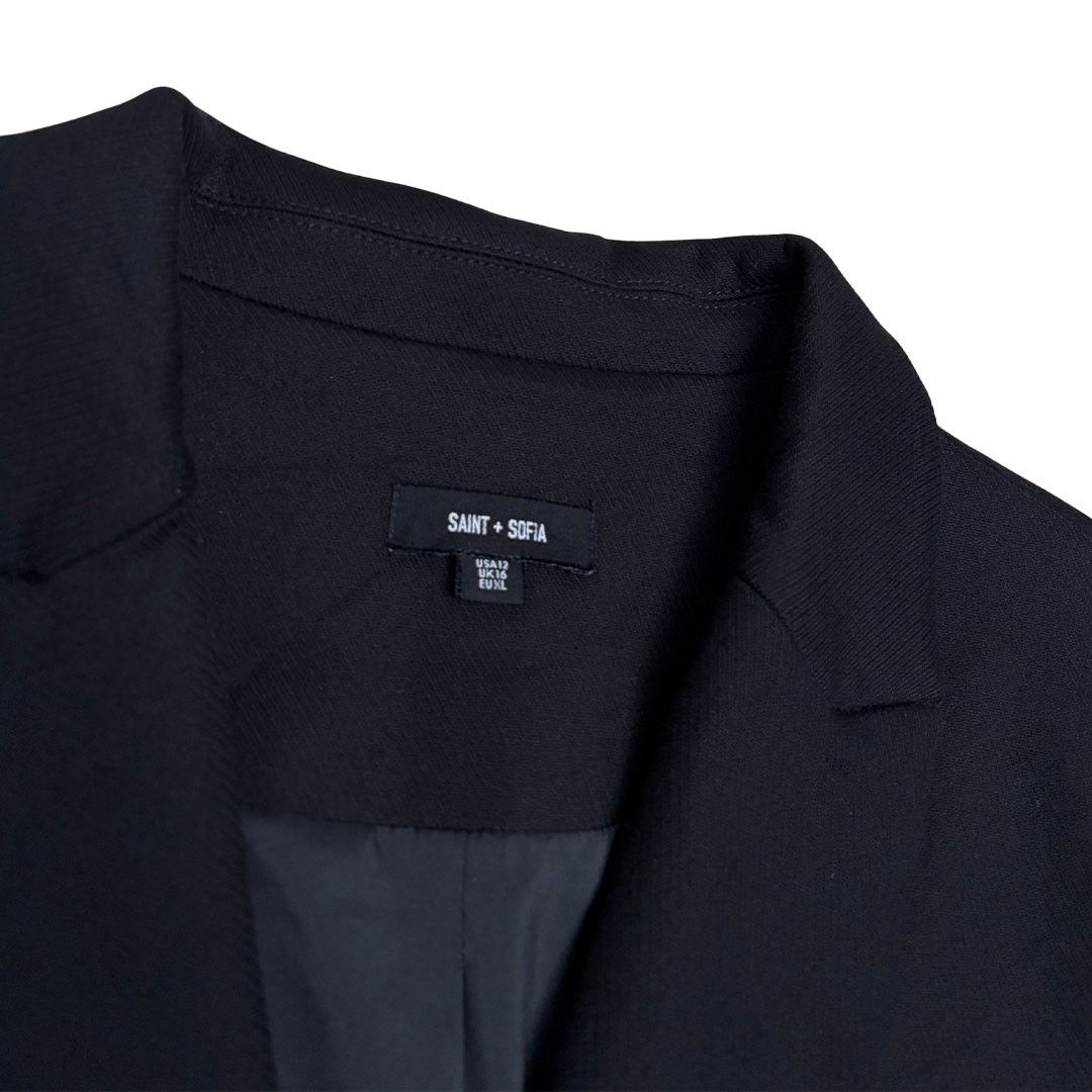 Other SAINT + SOFIA Cambridge Crepe Business Blazer Jacket 12 Size XL / US 12-14 / IT 48-50 - 5 Thumbnail