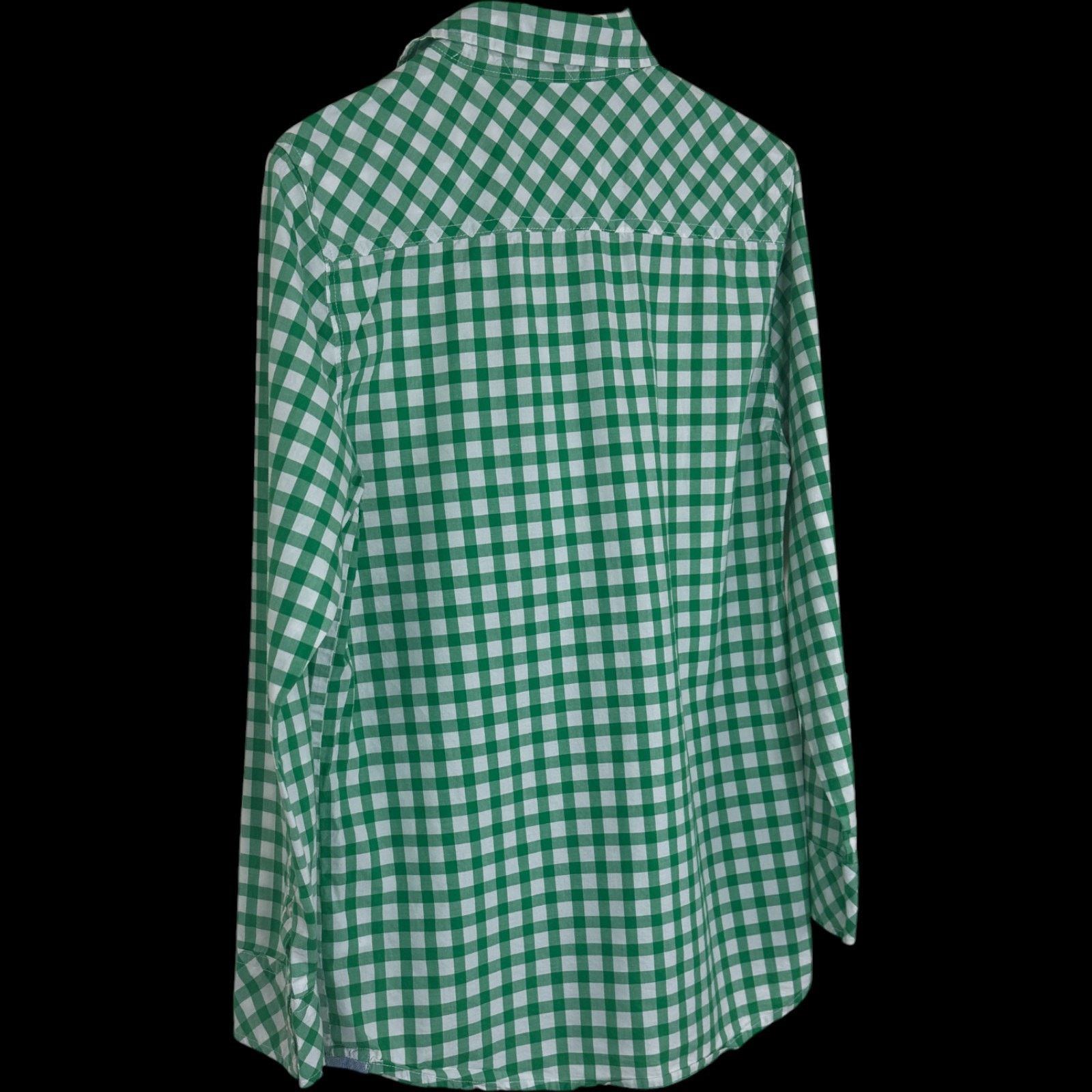 Eddie Bauer Eddie Bauer Kids XL Green White Gingham Long Sleeve Shirt Size US XL / EU 56 / 4 - 9 Thumbnail