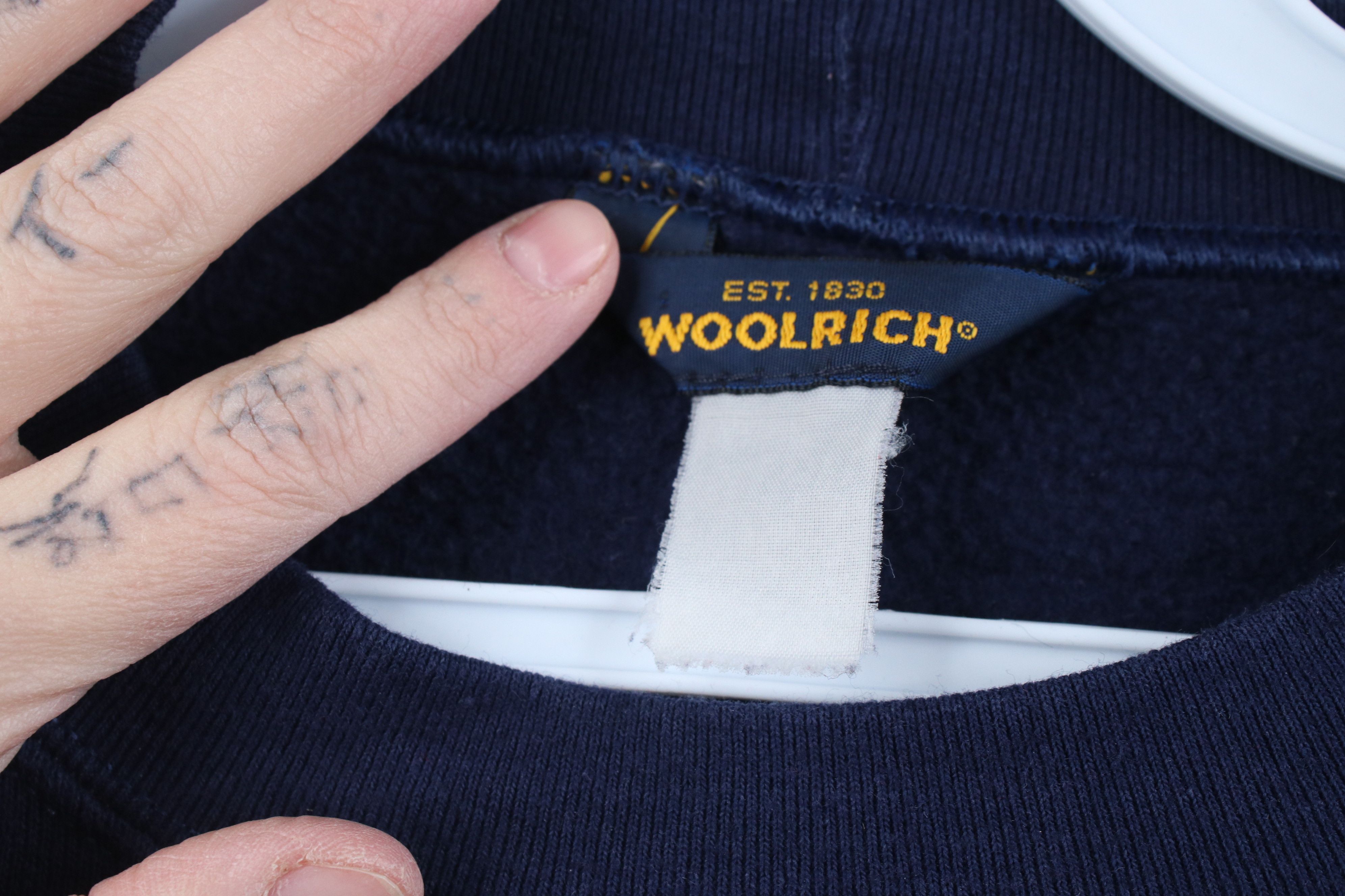 Woolrich Woolen Mills Vintage 90s Woolrich Spell Out Crewneck Sweatshirt Blue USA Size US M / EU 48-50 / 2 - 8 Thumbnail