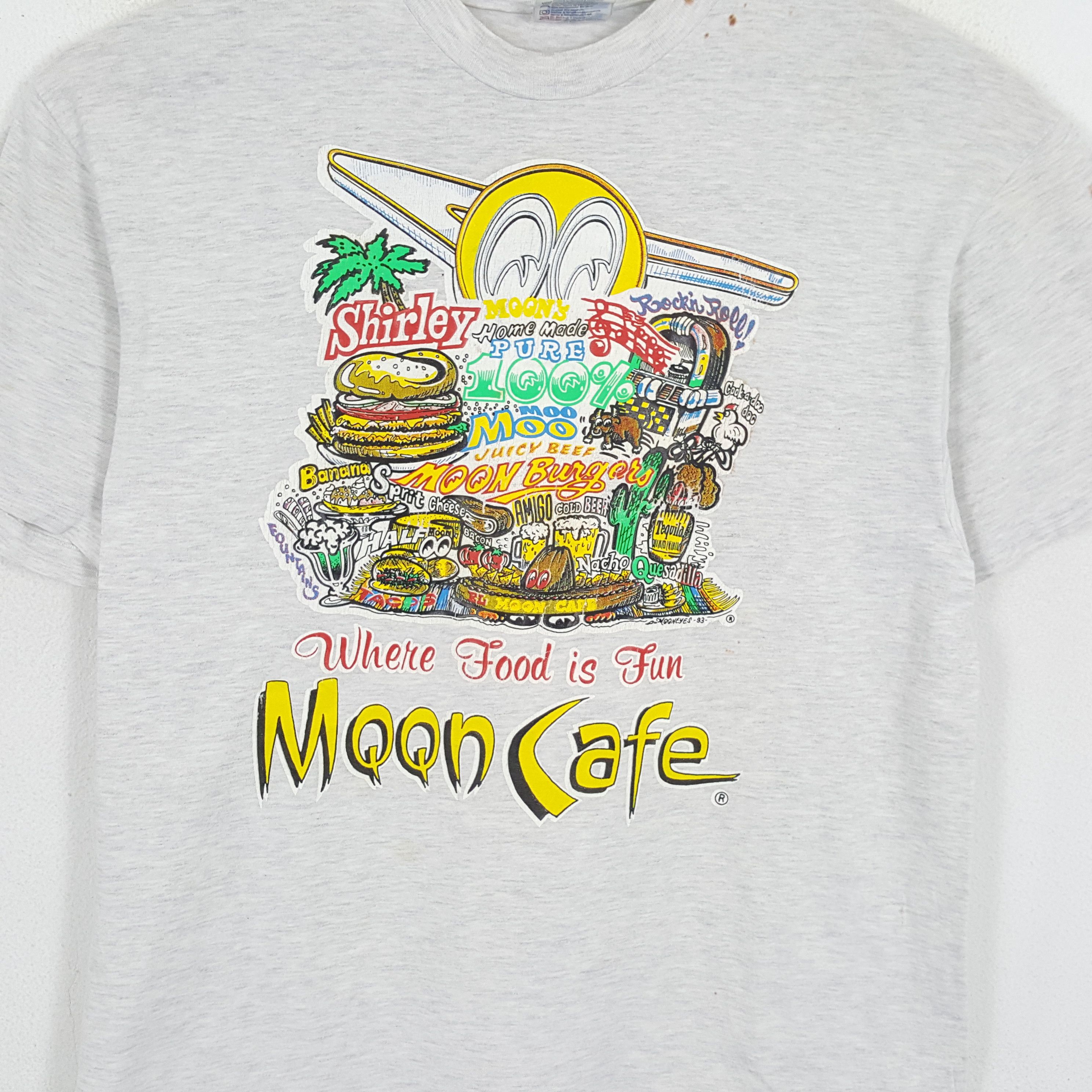 Vintage MQQN CAFE Motorsports Moon Eyes Style Vintage Tshirt Size US M / EU 48-50 / 2 - 2 Thumbnail