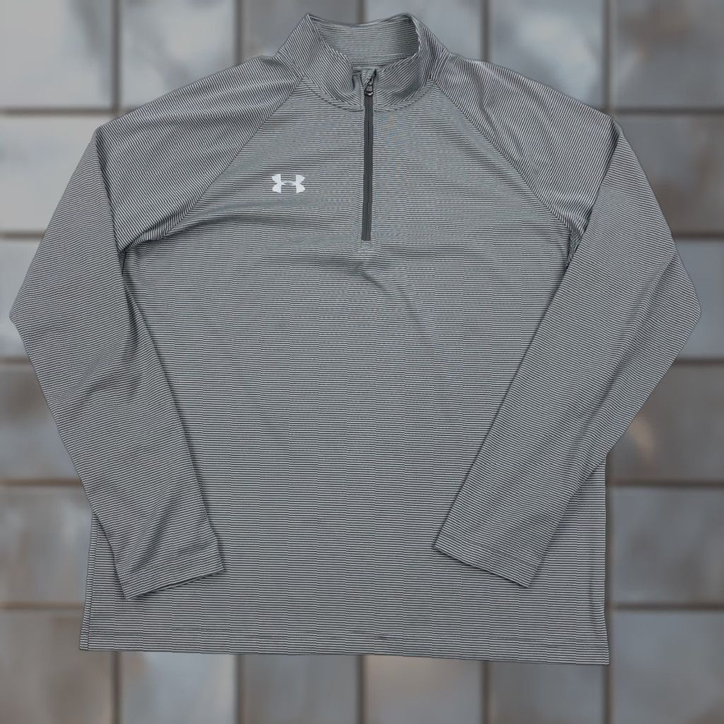 Under Armour Under Armour Stripe Tech 1/4 Zip Pullover Mens L Long Sleeve Performance Shirt Hoodie? Size US L / EU 52-54 / 3 - 1 Thumbnail