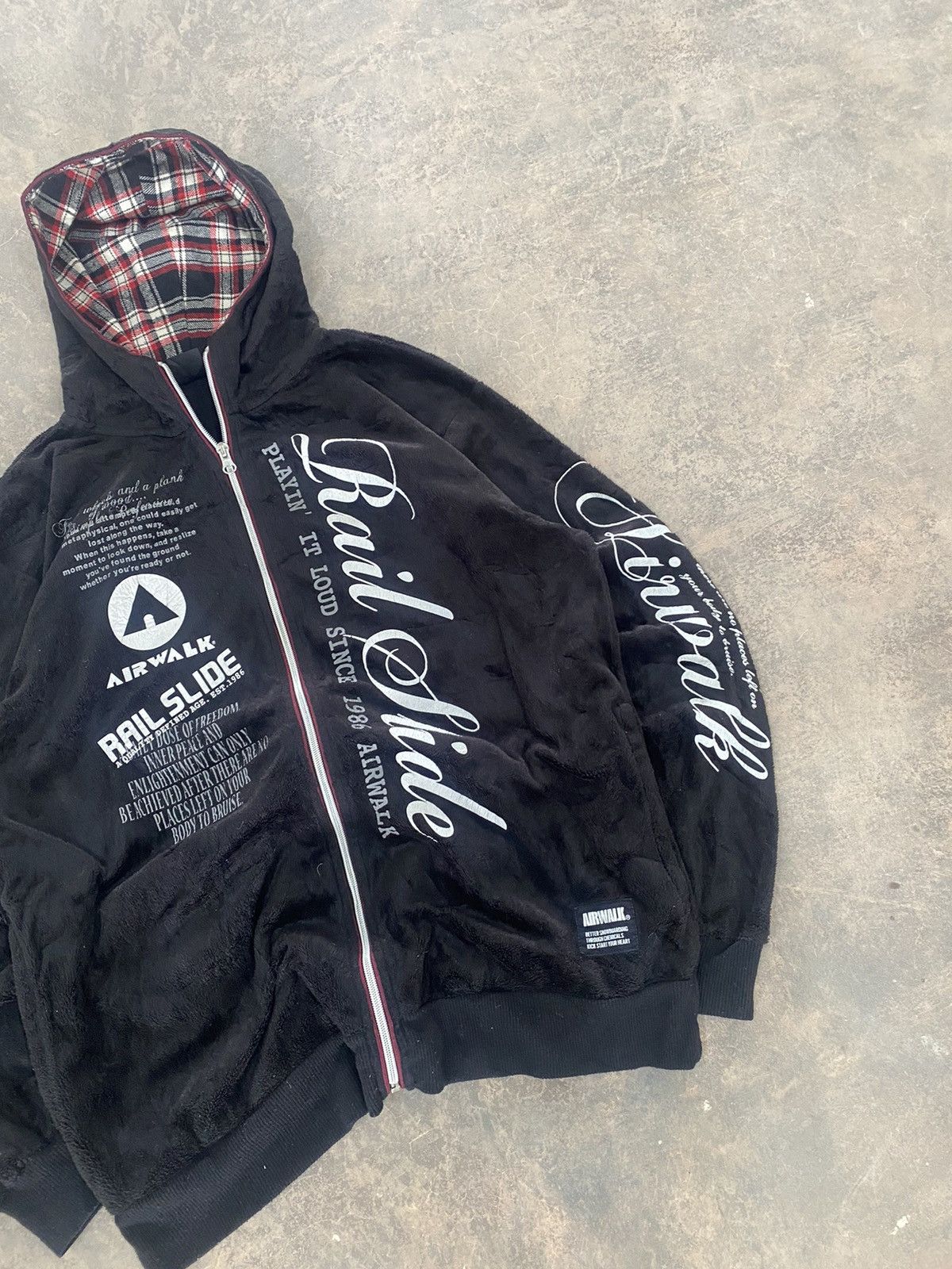 Hysteric Glamour Sick☠️ Airwalk Poem Wording Zipper Hoodie Punk Grunge LGB Size US L / EU 52-54 / 3 - 10 Thumbnail