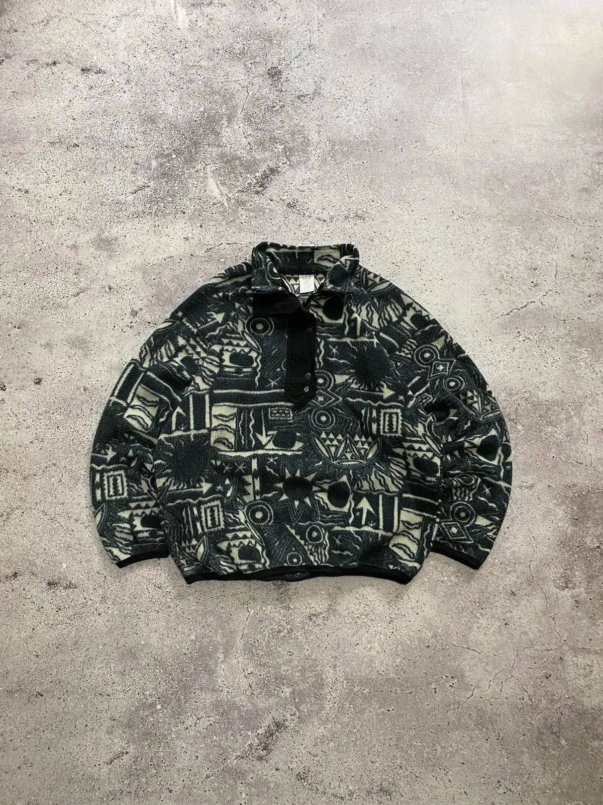 Adidas ADIDAS VINTAGE 90s AZTEC POLAR FLEECE Size US M / EU 48-50 / 2 - 2 Thumbnail