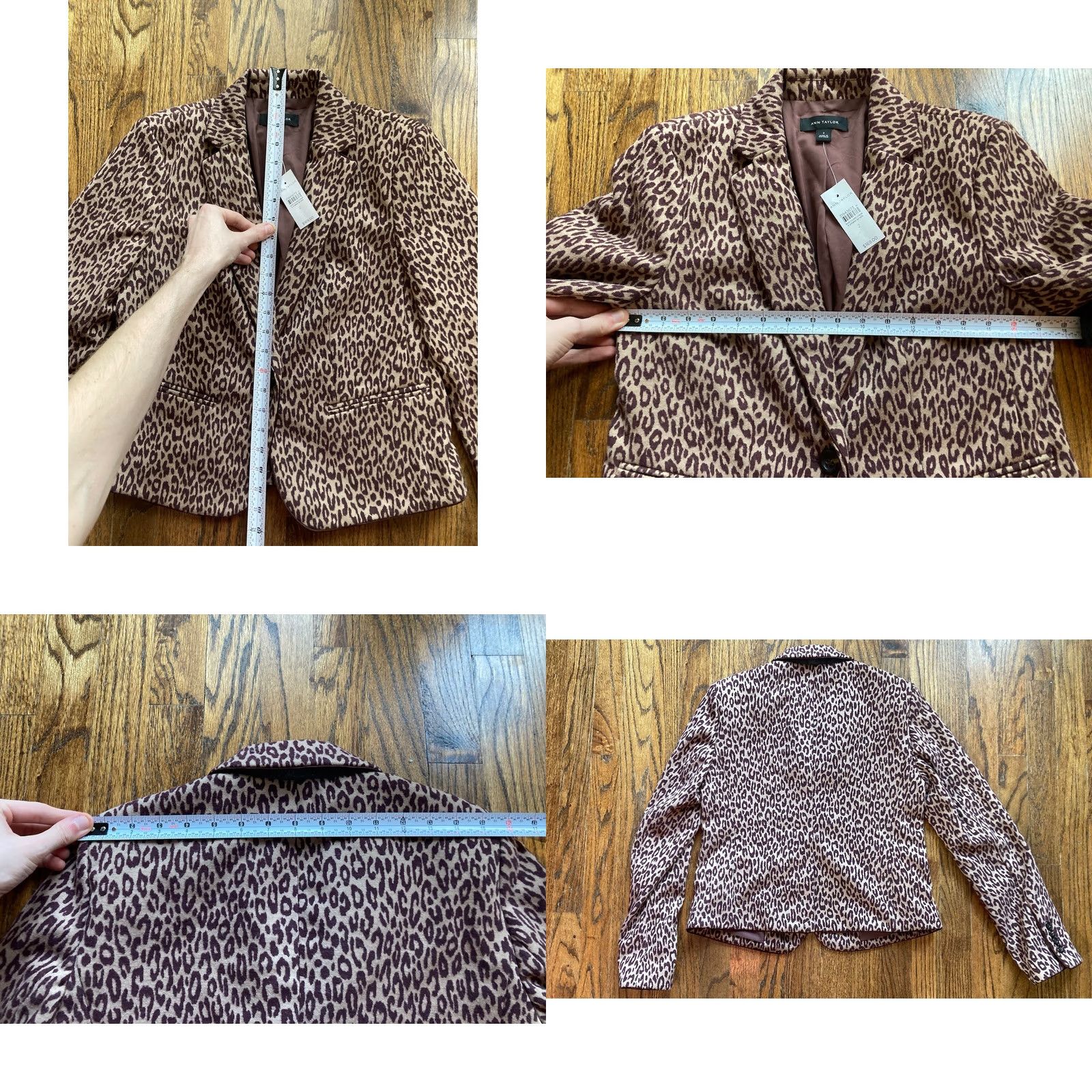Ann Taylor Ann Taylor Blazer Womens Sz 2 Leopard Print Jacket One Button Office NWT Size XS / US 0-2 / IT 36-38 - 8 Thumbnail
