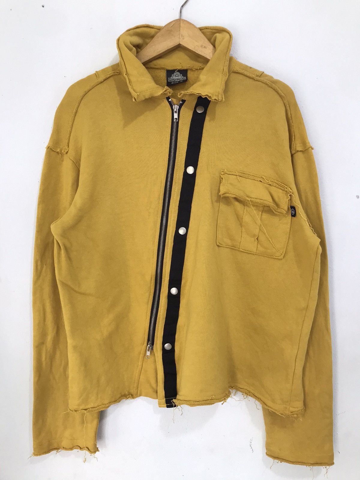Japanese Brand Vintage Asymmetrical Zip distressed jacket Tokyo New york Size US M / EU 48-50 / 2 - 1 Thumbnail