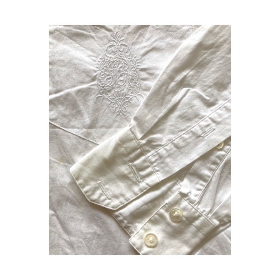 Banana Republic 90’s Banana Republic Mandarin Collar Basic White Shirt Size L / US 10 / IT 46 - 2 Thumbnail
