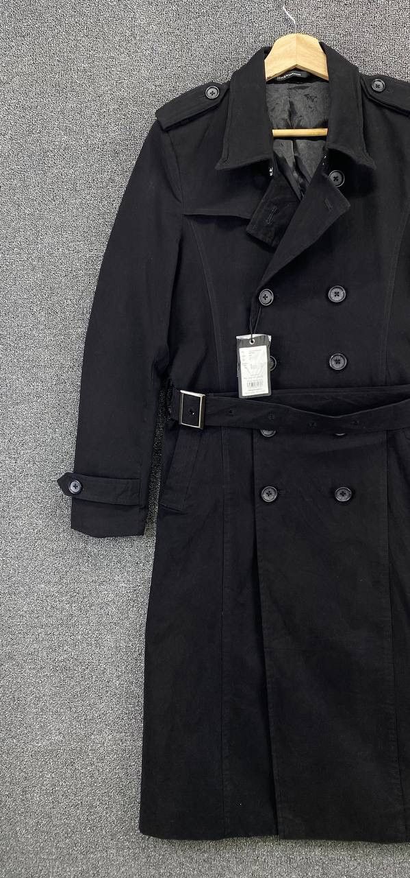 Japanese Brand Black Vanquish Double Breasted Trench Coats Long Jacket Size M / US 6-8 / IT 42-44 - 3 Thumbnail