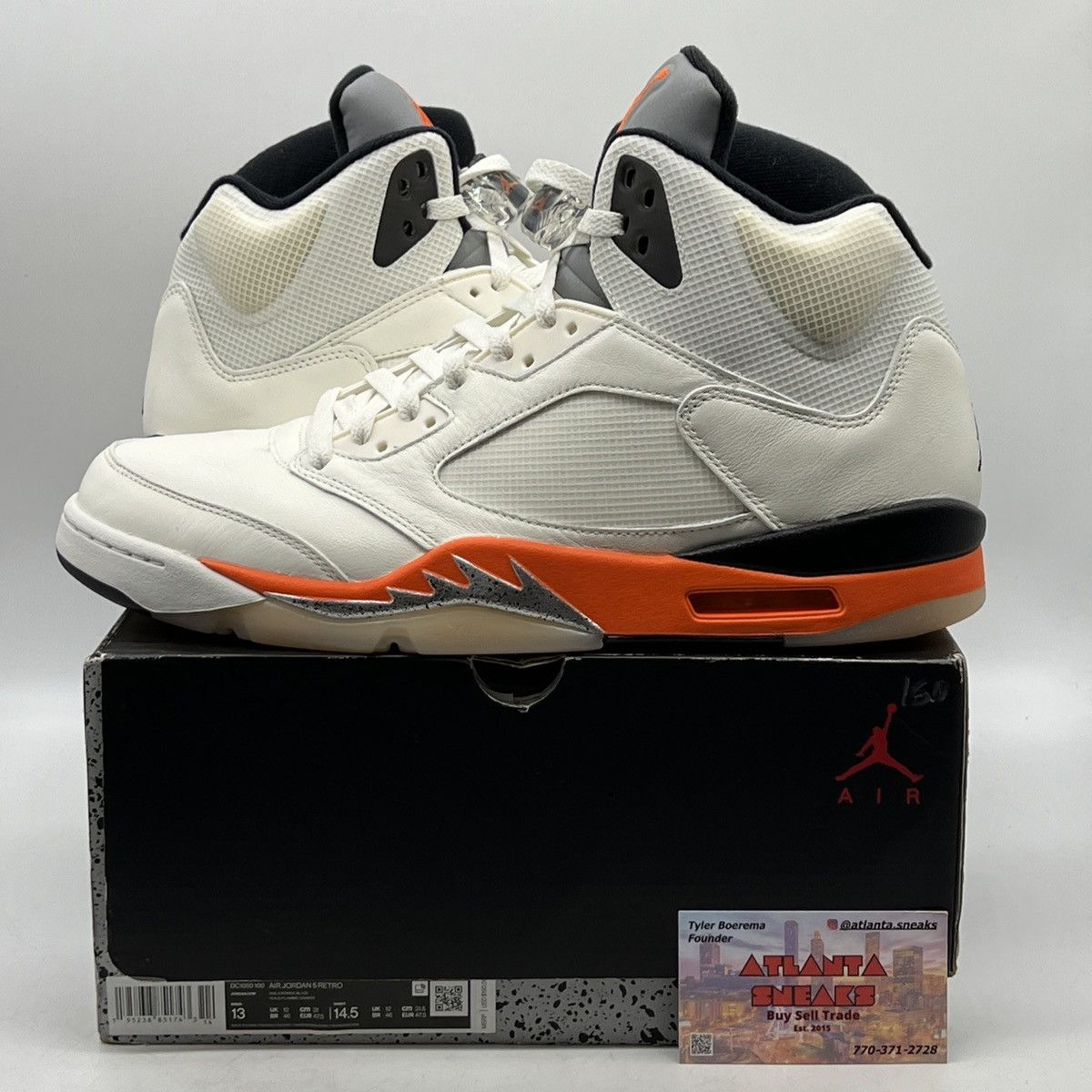 image of Air Jordan 5 Shattered Backboard Shoes in White, Men's (Size 13)