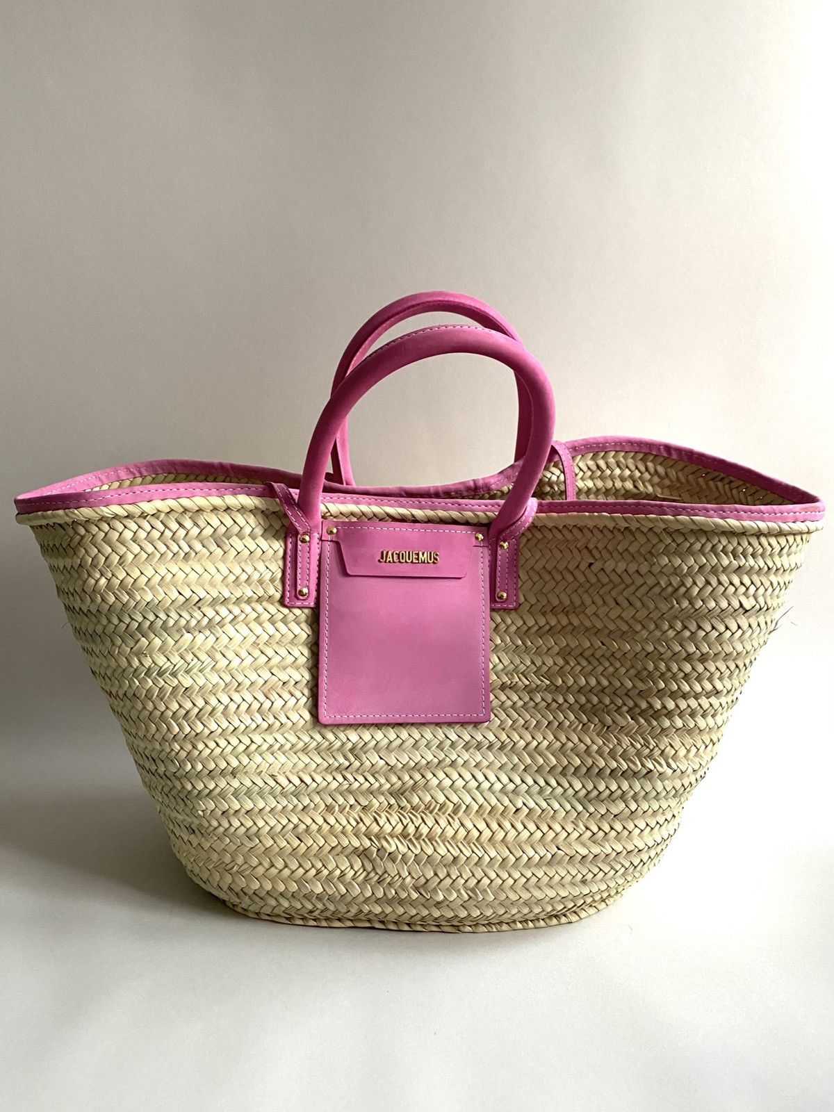 Jacquemus LARGE SIZE Le Panier Soli straw basket tote bag Size ONE SIZE - 1 Thumbnail