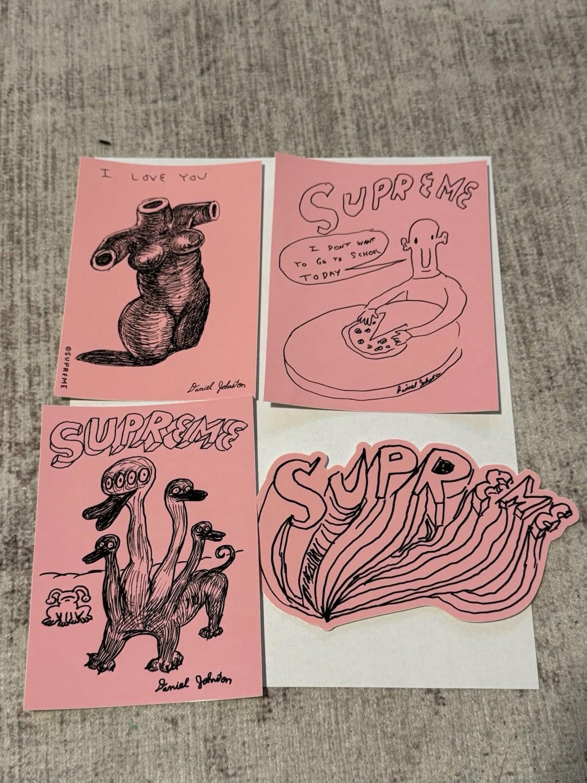 Supreme Supreme Daniel Johnston Sticker Love You Pizza Script SS15 Size ONE SIZE - 1 Thumbnail