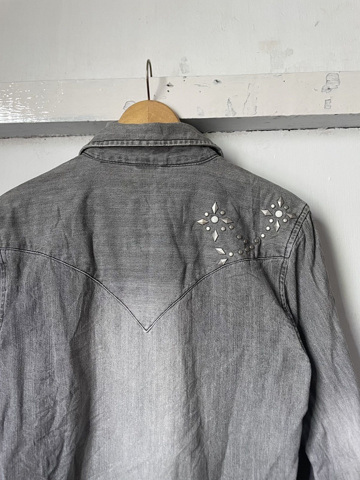 14th Addiction Studded Shirt Navy Flag Goth Grunge Ifsixwasnine Lgb Style Size US M / EU 48-50 / 2 - 6 Thumbnail
