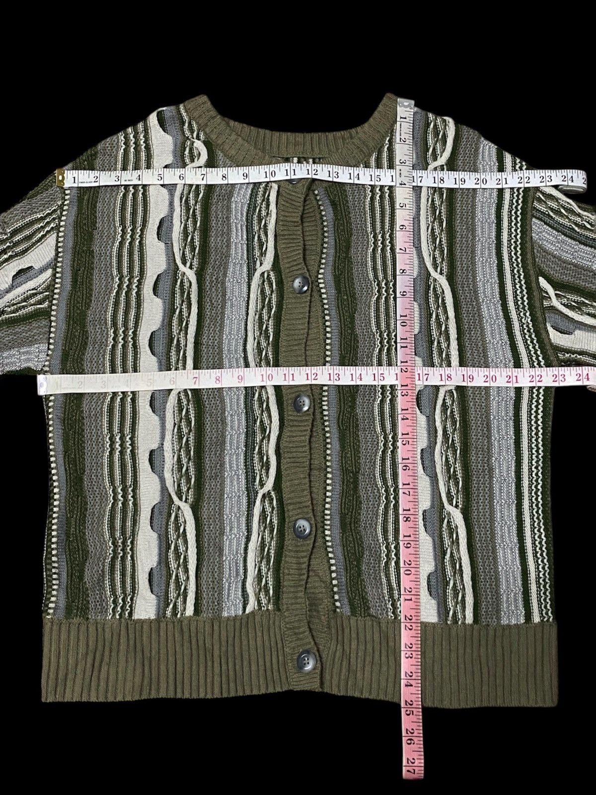 Vintage Vintage Coloured Cable Knit Boxy Cardigans Size US M / EU 48-50 / 2 - 4 Thumbnail
