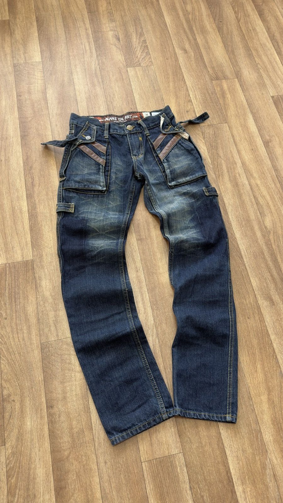 Japanese Brand Rare Vintage Brand Jeans De Art Tactical Flared Jeans 1990s Size US 31 - 2 Thumbnail