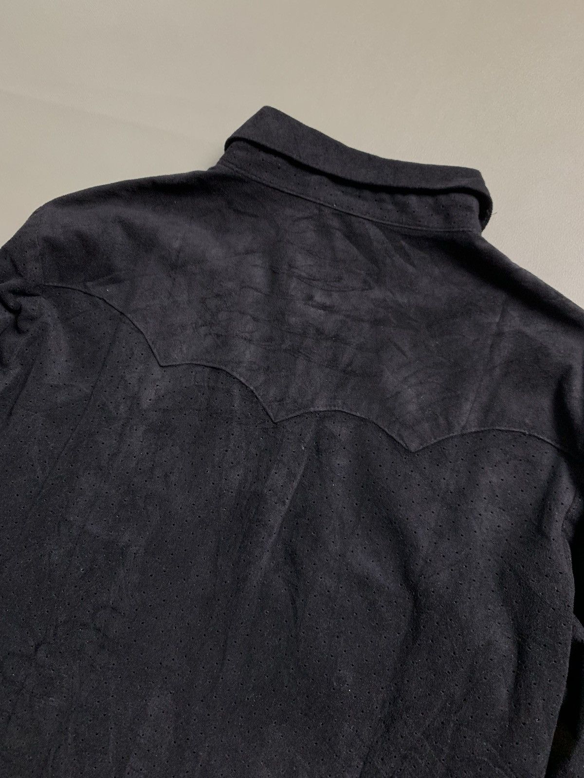 Issey Miyake × Japanese Brand × Yohji Yamamoto AAOW Western Velvet Zip Shirt Size US M / EU 48-50 / 2 - 5 Thumbnail