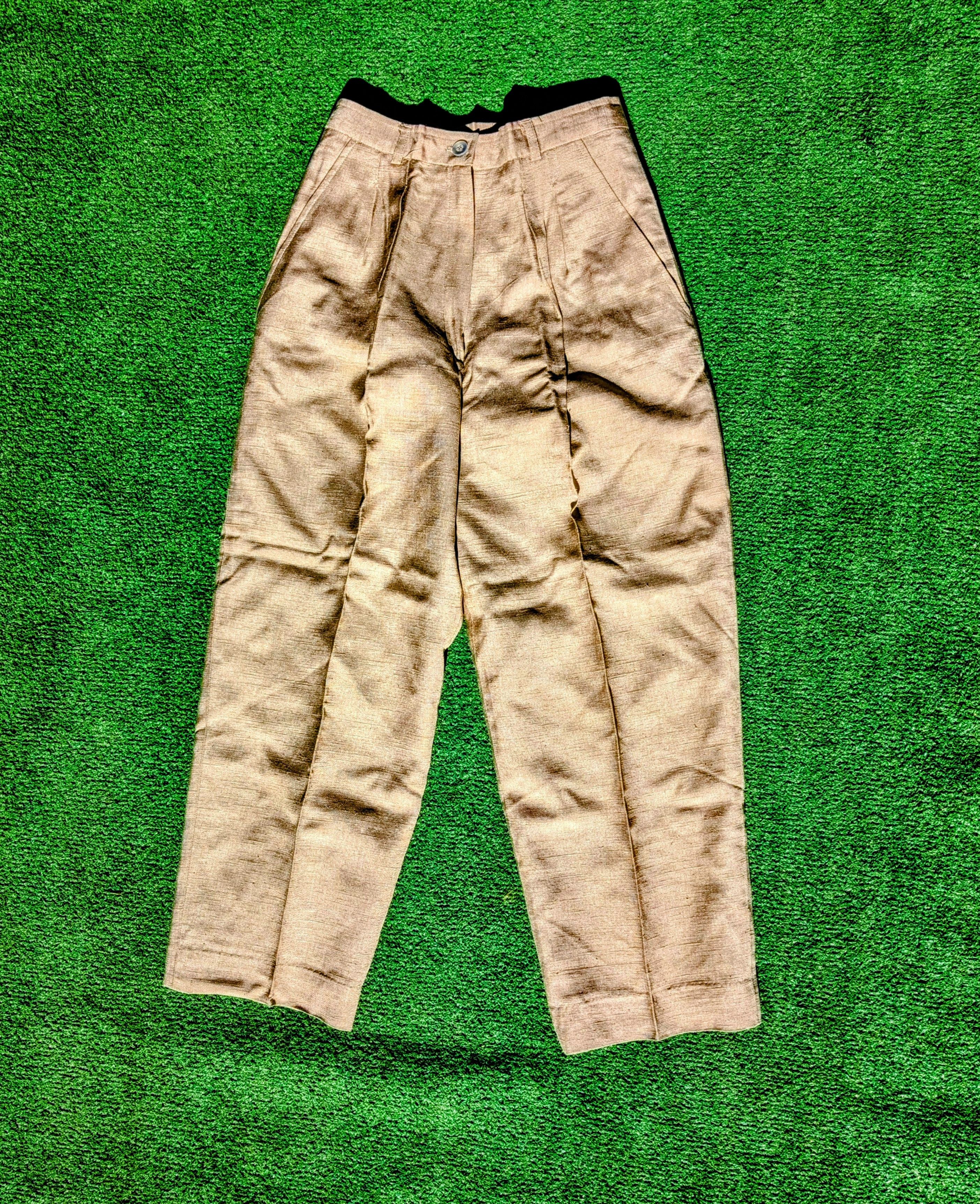 Jones New York Vtg Jones New York Petite Khaki Pleated Straight Leg Pants Size 24" / US 00 / IT 34 - 2 Thumbnail