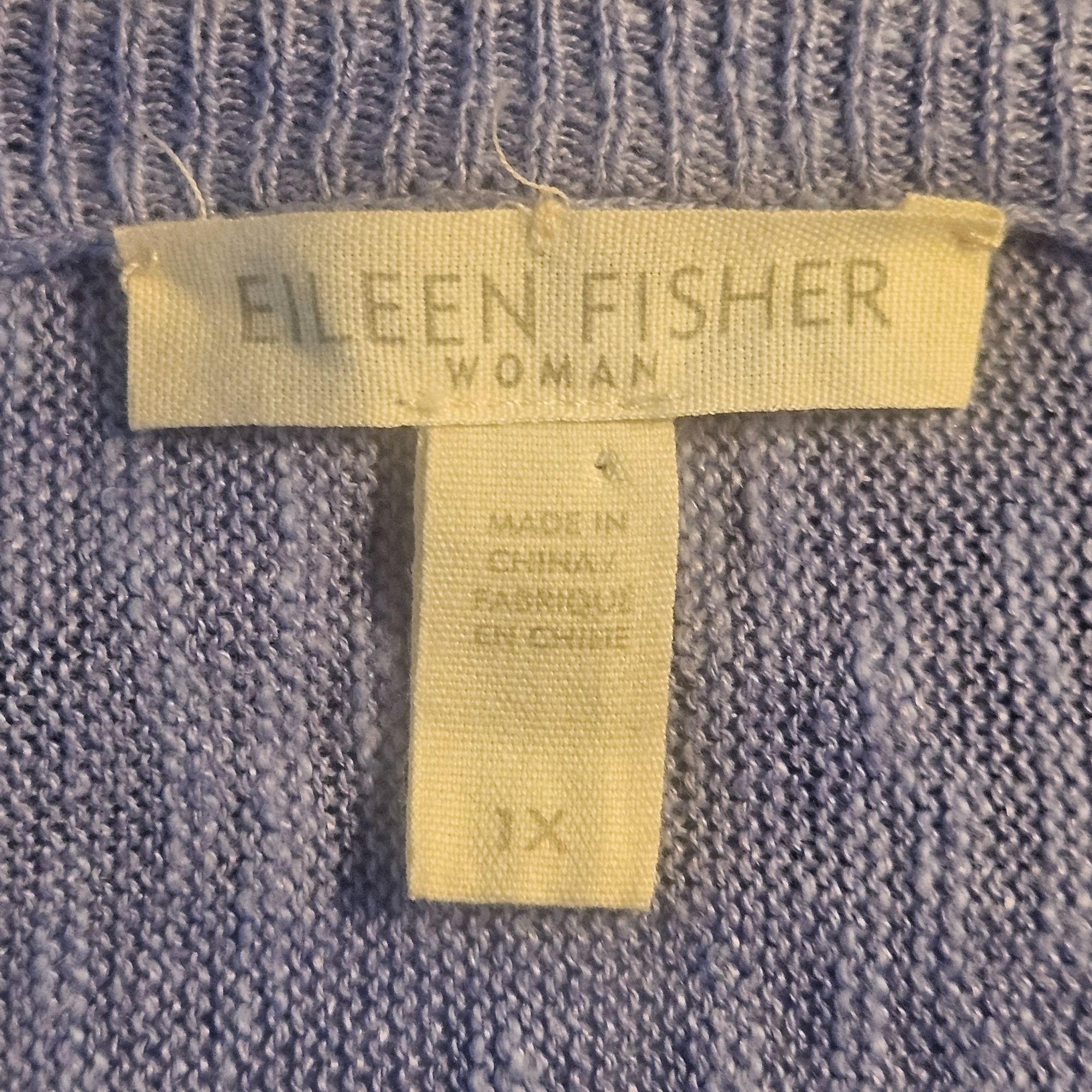 Eileen Fisher VTG Eileen Fisher Organic Linen Cotton Blue Cardigan 1X Coas Size XL / US 12-14 / IT 48-50 - 7 Thumbnail
