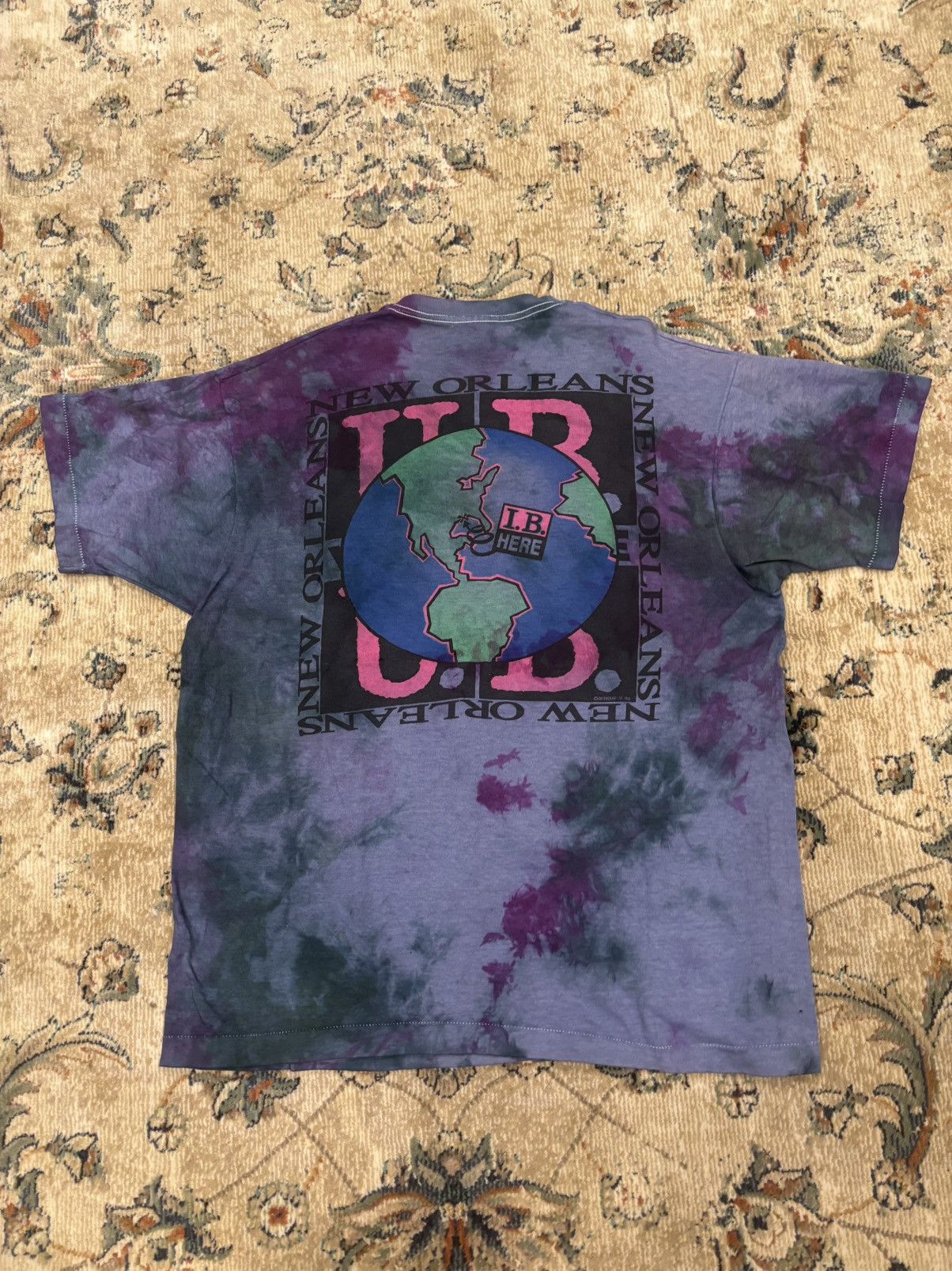 Vintage New Orleans UB Where tye dye t shirt Size US L / EU 52-54 / 3 - 5 Thumbnail