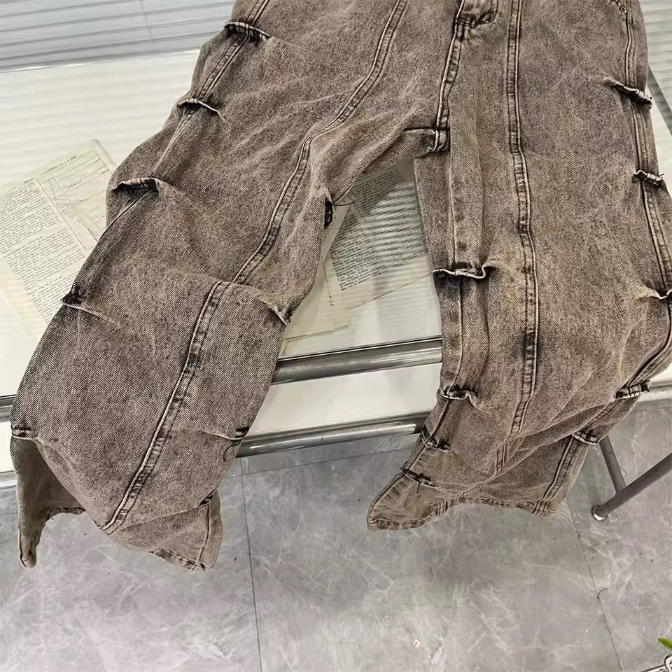 Jean Y2k Cargo Flared Stack Jeans Wide Leg Bootcut Stacked Size US 34 / EU 50 - 7 Thumbnail