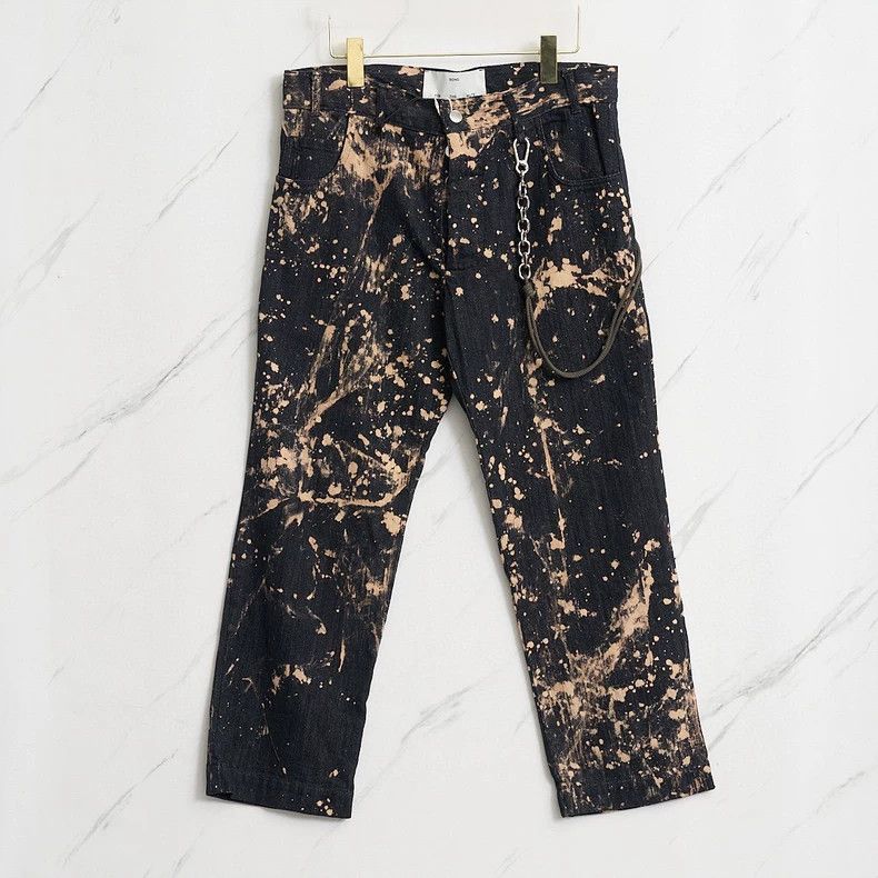 Song For The Mute Song For The Mute Washed Tie-dye Denim Pant Size US 32 / EU 48 - 1 Thumbnail