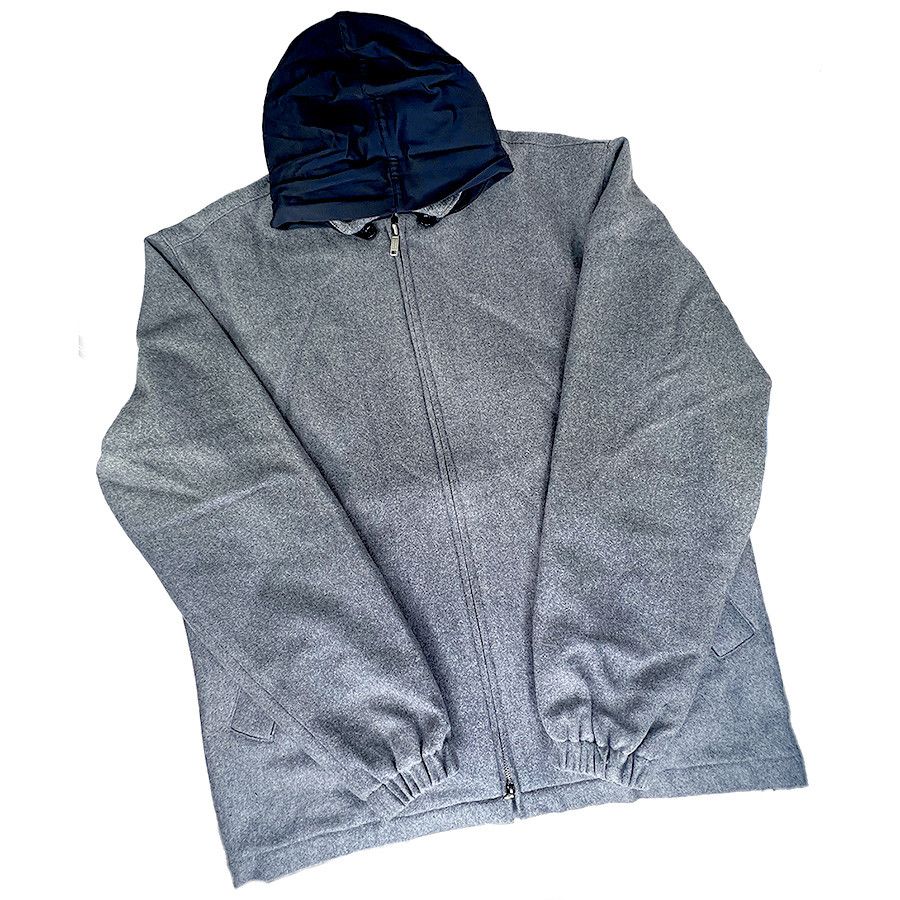 Banana Republic Banana Republic Vintage Gray Flannel Zippered Coat with Hood Size US M / EU 48-50 / 2 - 3 Thumbnail