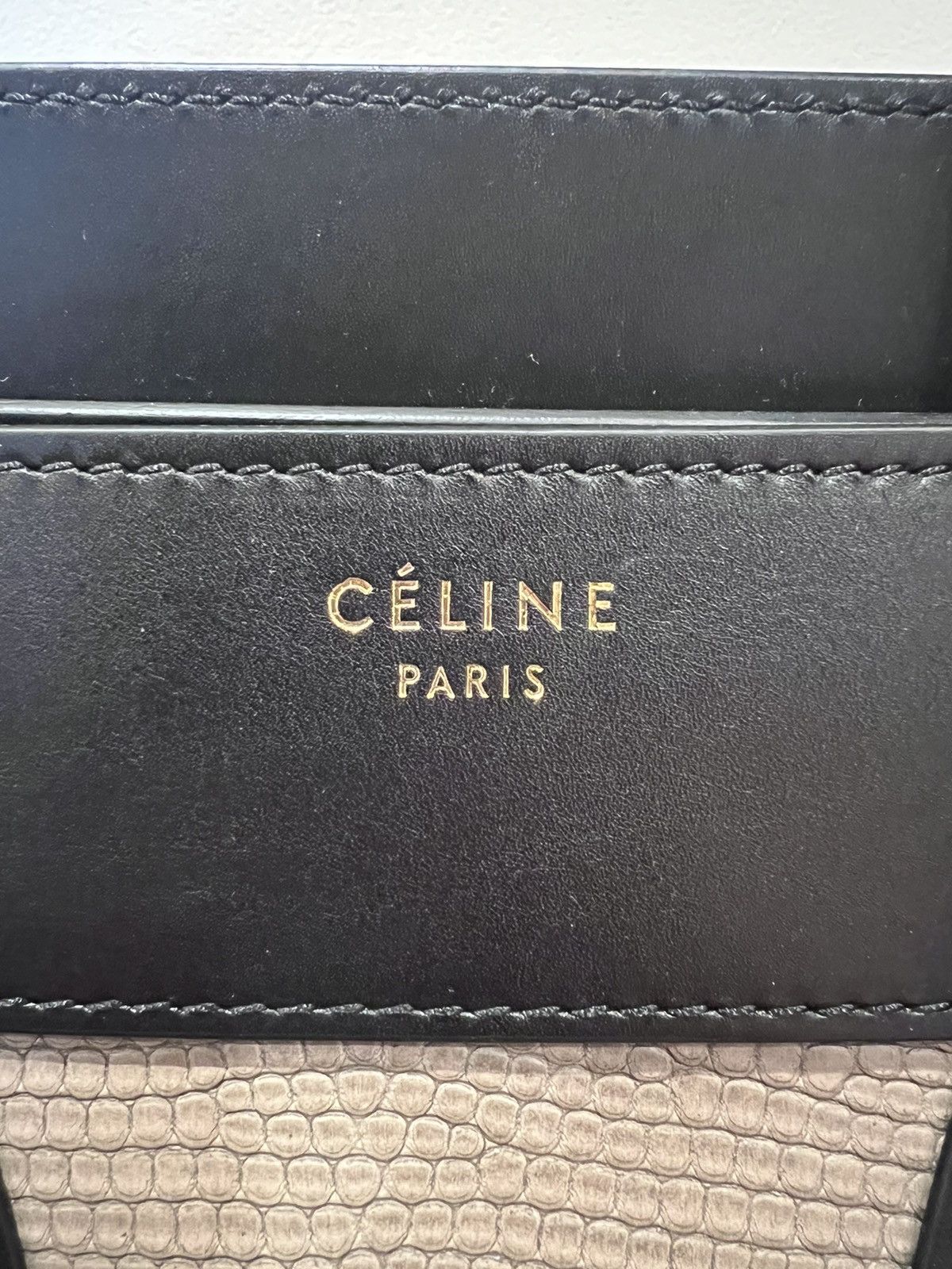 Celine Mini Luggage Leather and Lizard