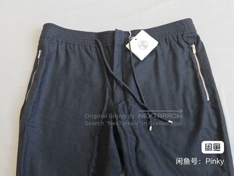 Other Hermes Men's cashmere sport leisure pants, navy blue, 100% Size US 40 / EU 56 - 2 Thumbnail