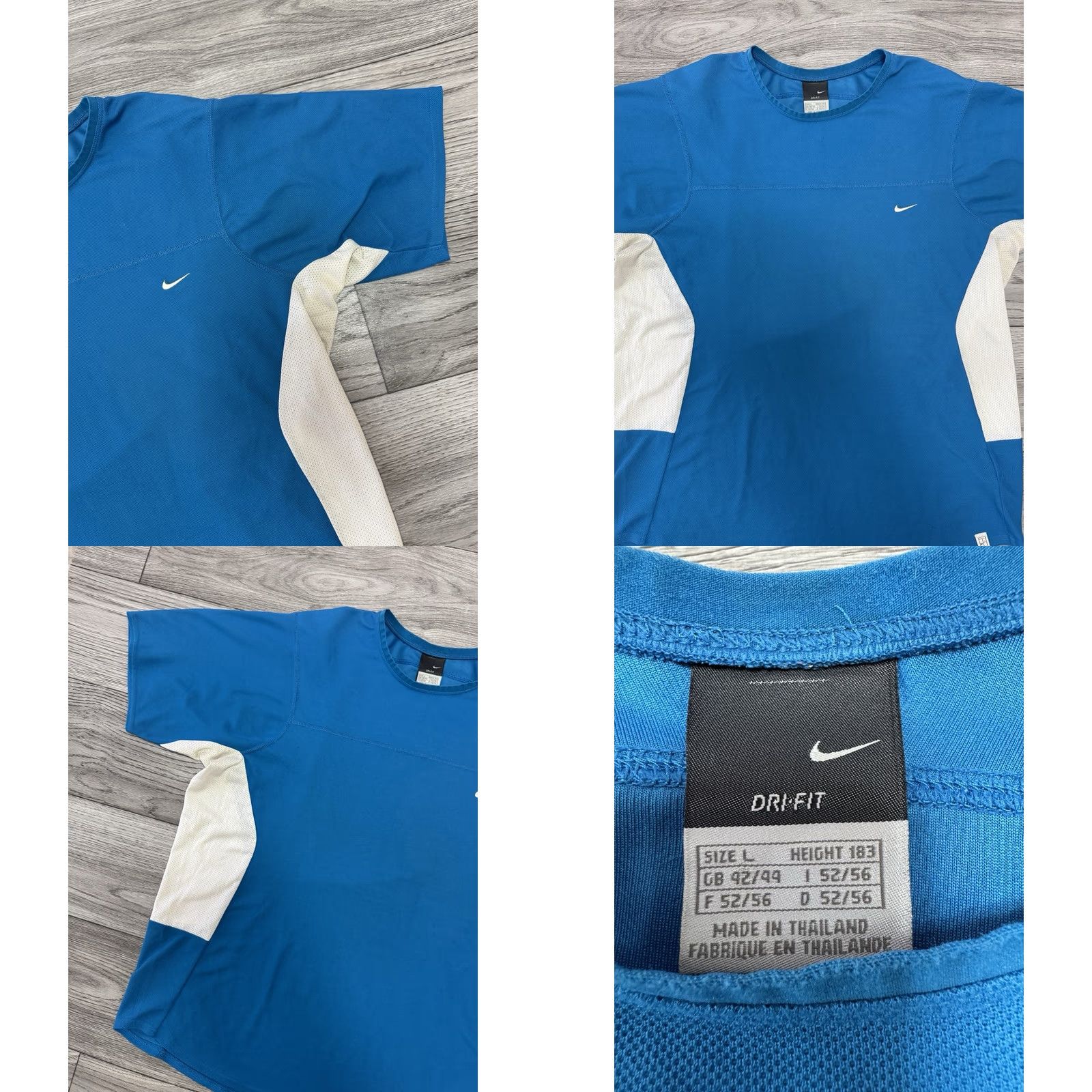 Nike VINTAGE Nike Jersey Tennis Agassi Style Mens L Blue White Shirt Size US L / EU 52-54 / 3 - 8 Thumbnail