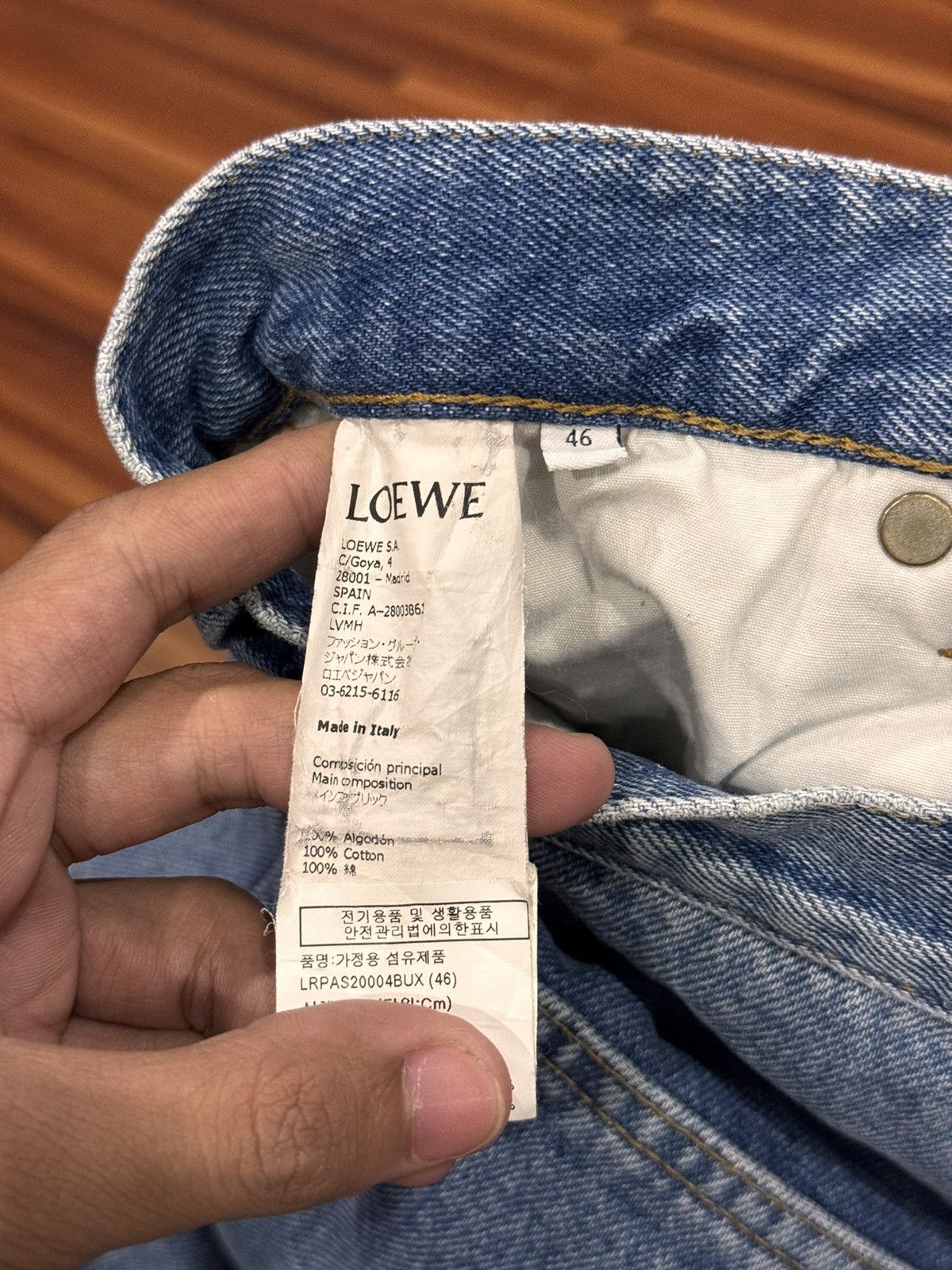 Loewe JEANS LOEWE COTTON - ELASTHANE Size 29" - 7 Thumbnail