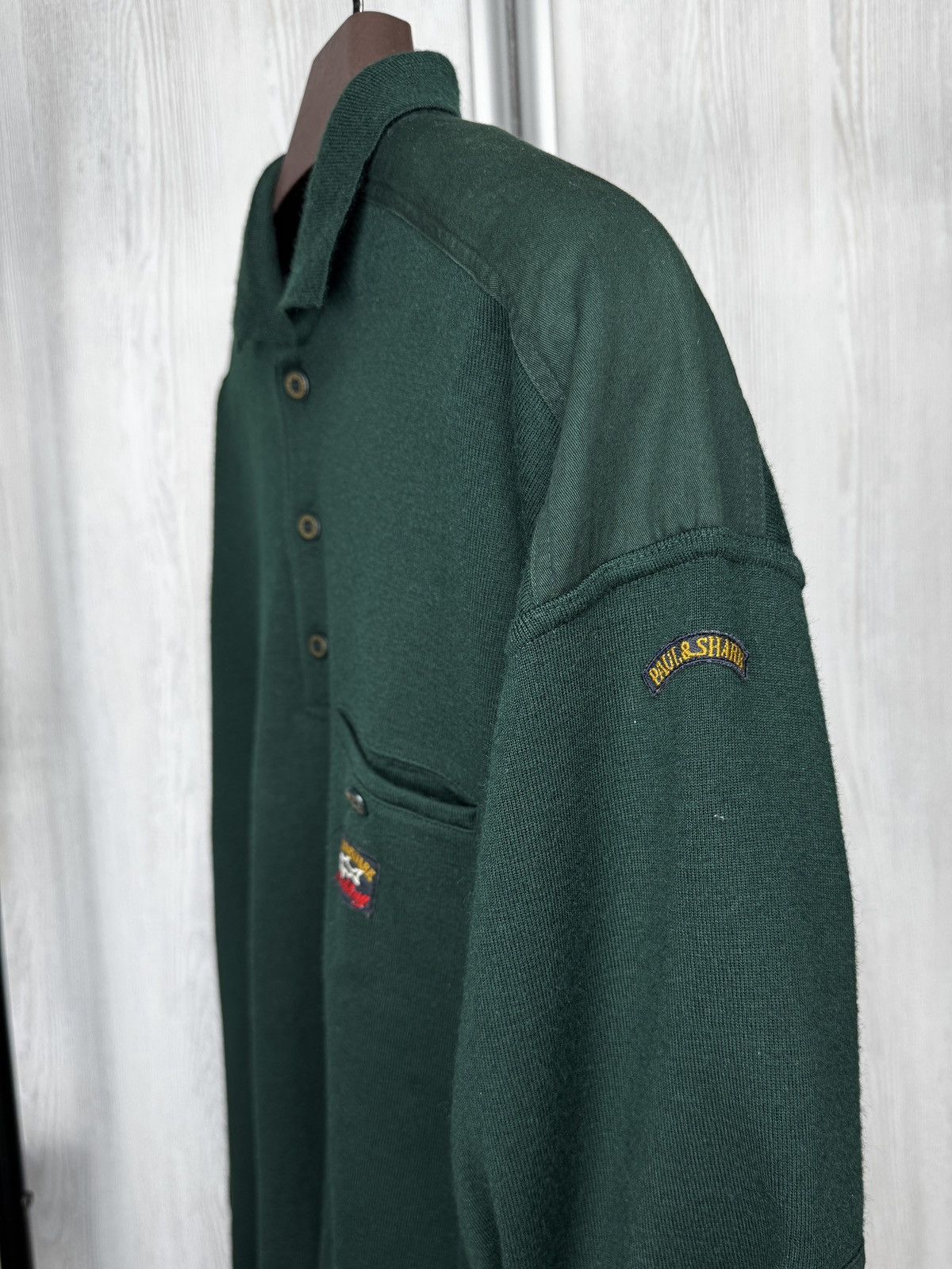 Paul & Shark Paul & Shark vintage green rugby pullover collared jumper Size US XL / EU 56 / 4 - 8 Thumbnail