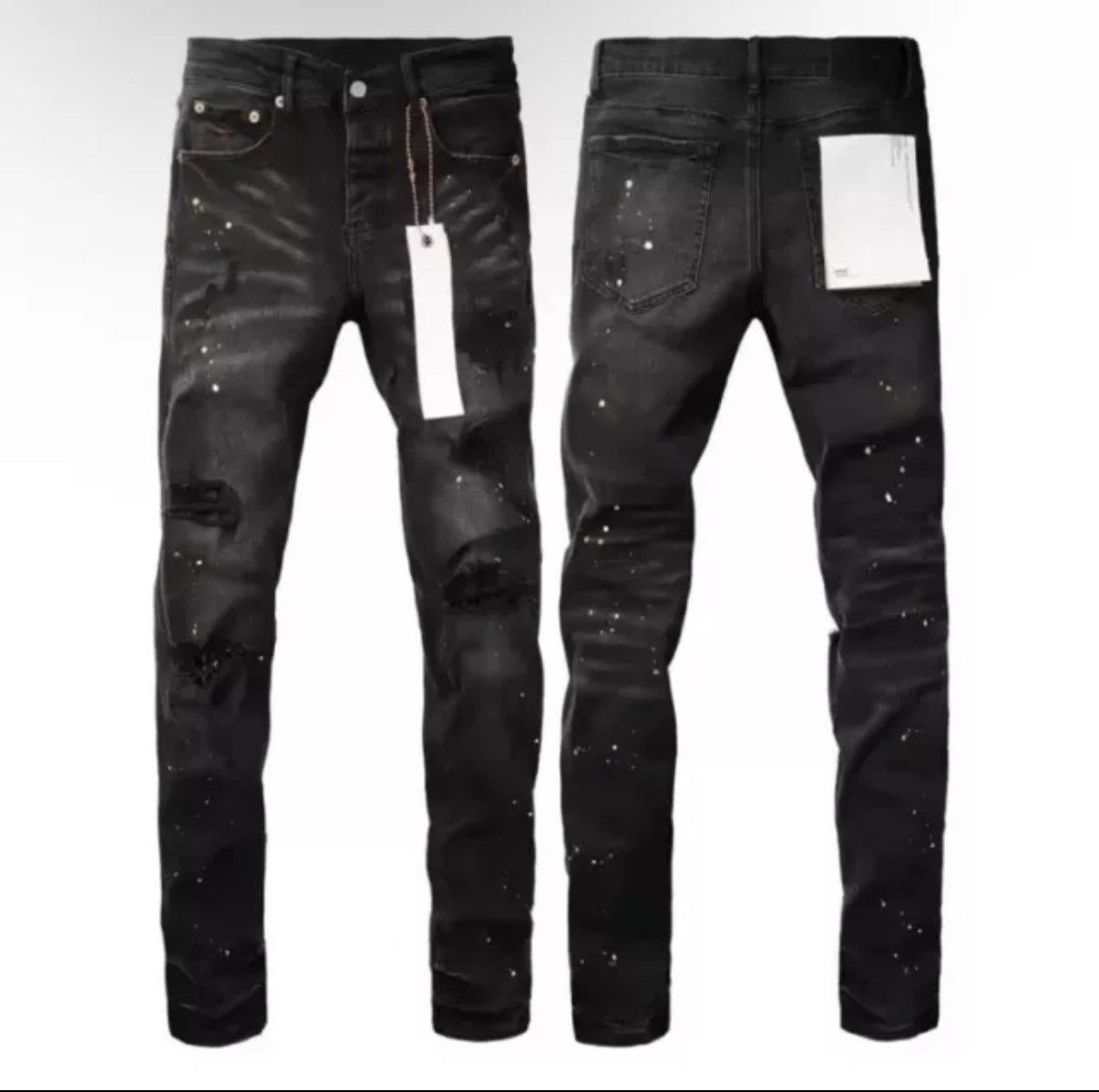 Purple Purple Brand P001 Paint Splatter Ripped Knee Slim Fit Purple Purple Brand P001 Paint Splatter Ripped Knee Slim Fit