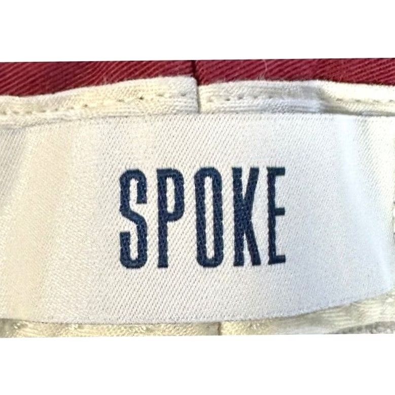 Vintage Spoke Sharps Build B Red Khakis Pants Mens 36 Flat Front Straight Logo Pockets Regular Fit Casual Men Size US 36 / EU 52 - 3 Thumbnail